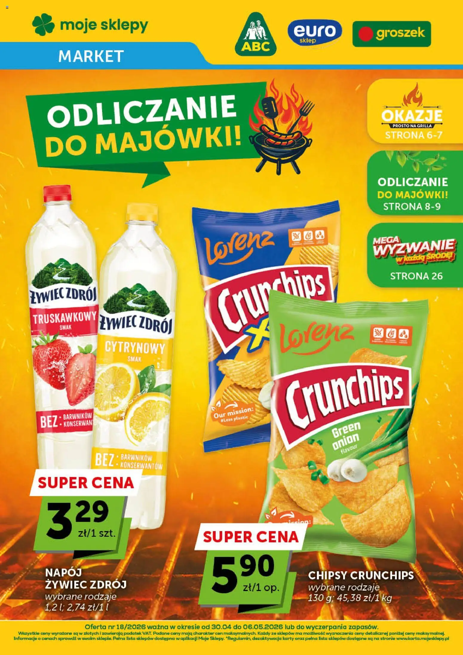 ABC gazetka - Market od 30.04.2026 | Strona: 1 | Produkty: Groszek, Chipsy
