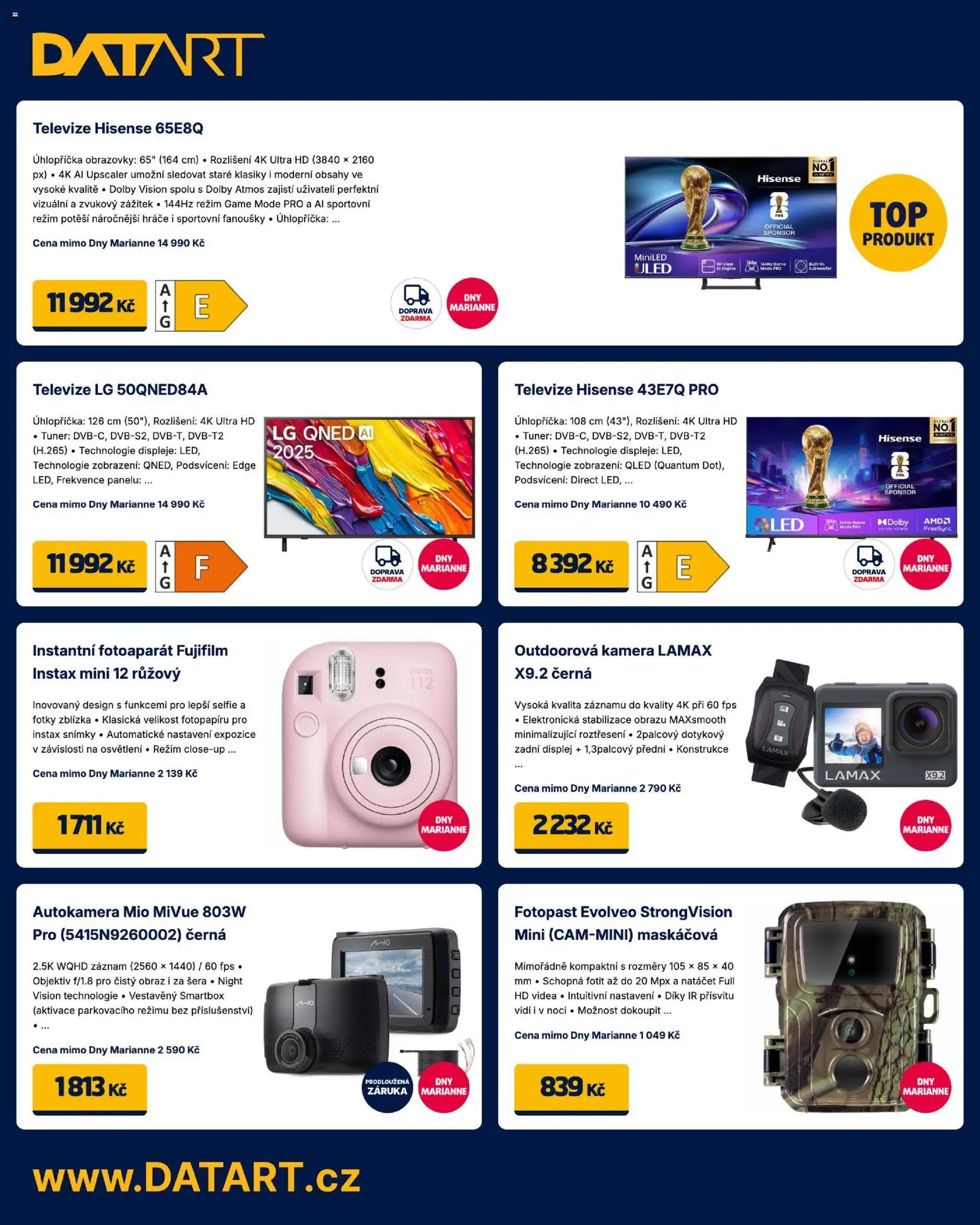 Datart leták od 17.04.2026 | Strana: 8 | Produkty: Kamera, Fotoaparát, Fotopast, Obraz