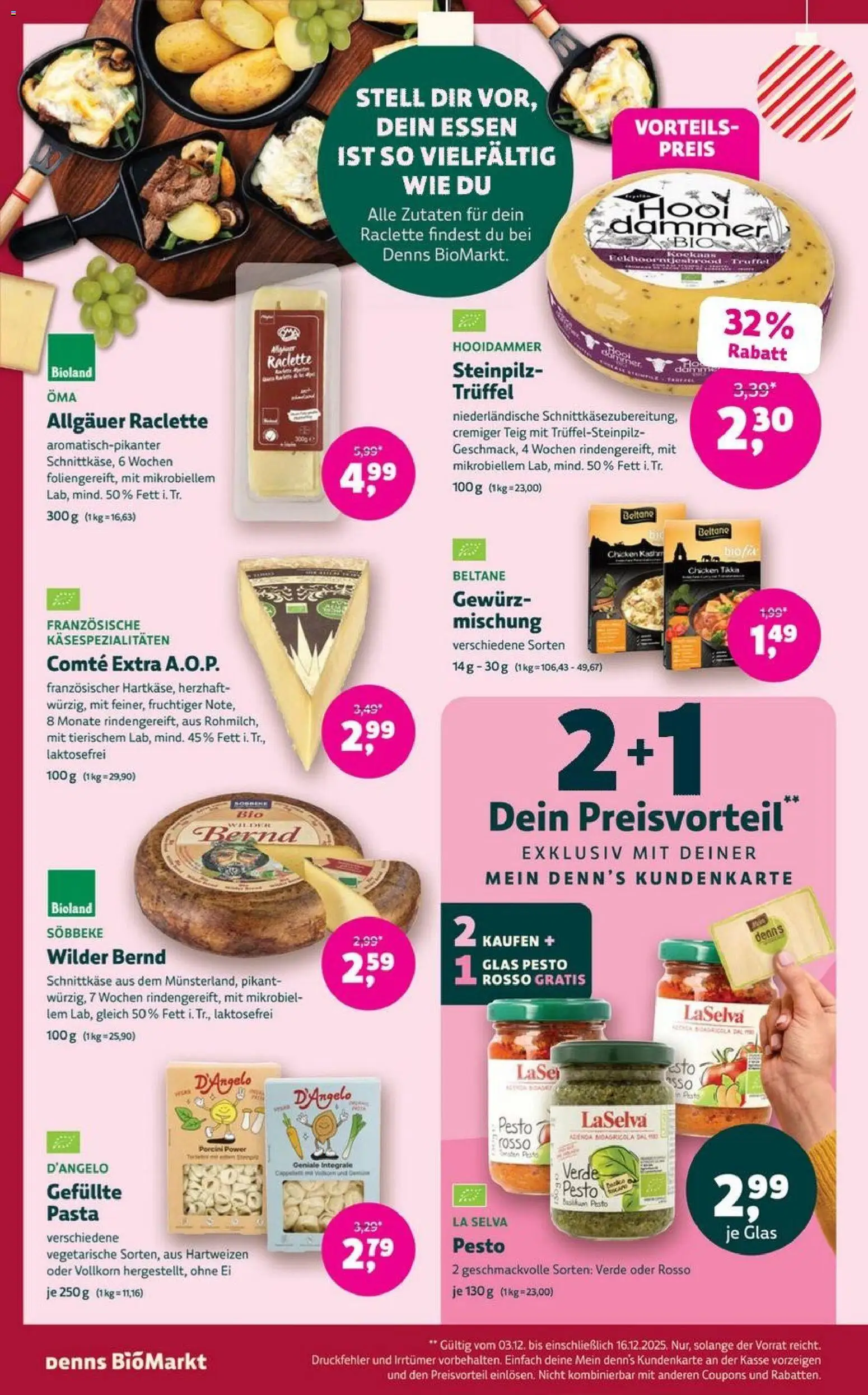 Denns BioMarkt Angebote – gültig ab 03.12.2025 | Seite: 4 | Produkte: Pasta, Raclette