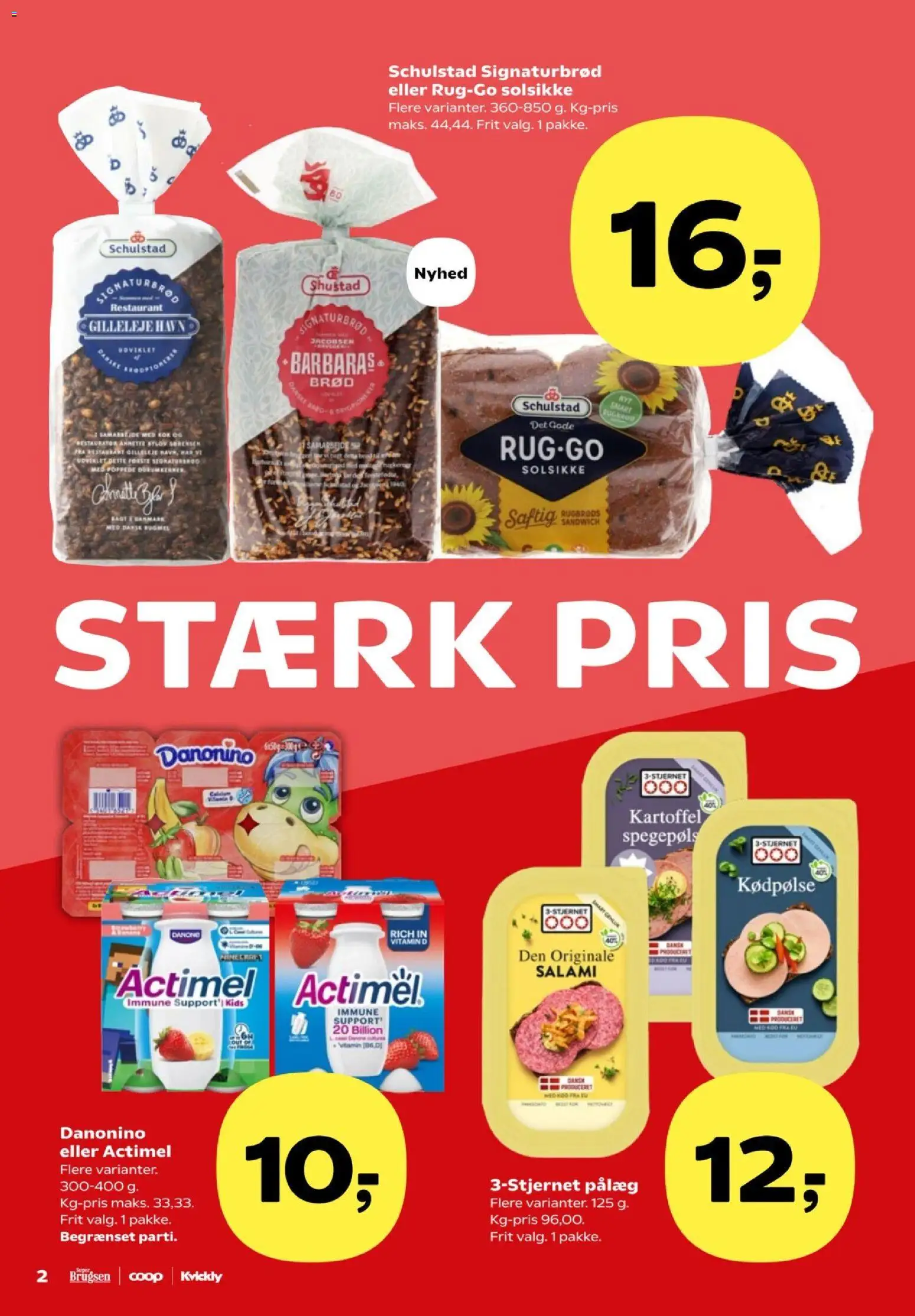 Kvickly tilbudsavis – gyldig fra 06.03.2026 | Side: 2 | Produkter: Brød, Salami, Pålæg