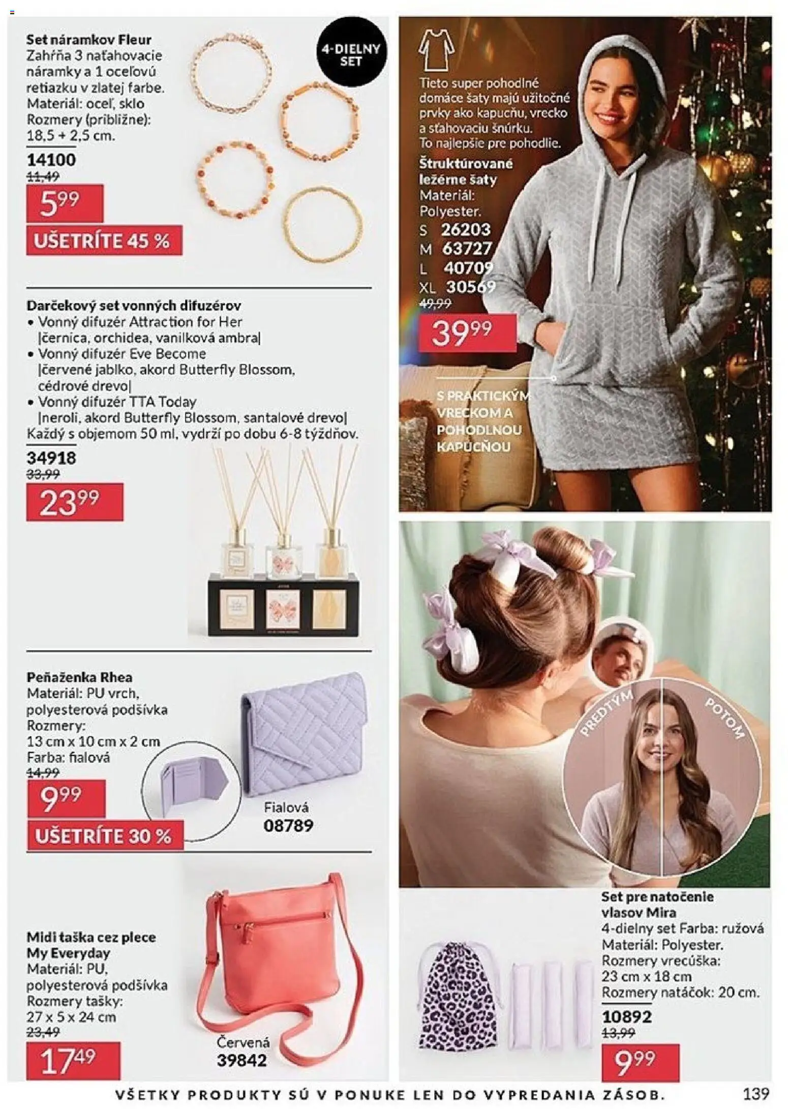 Nové Avon akcie – leták je platný od 01.03.2026 | Strana: 139 | Produkty: Difúzer, Šaty, Peňaženka, Taška