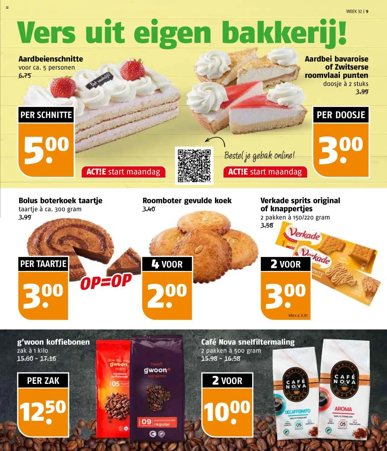  | Pagina: 9 | Producten: Koffiebonen, Bakkerij, Gebak, Aardbei