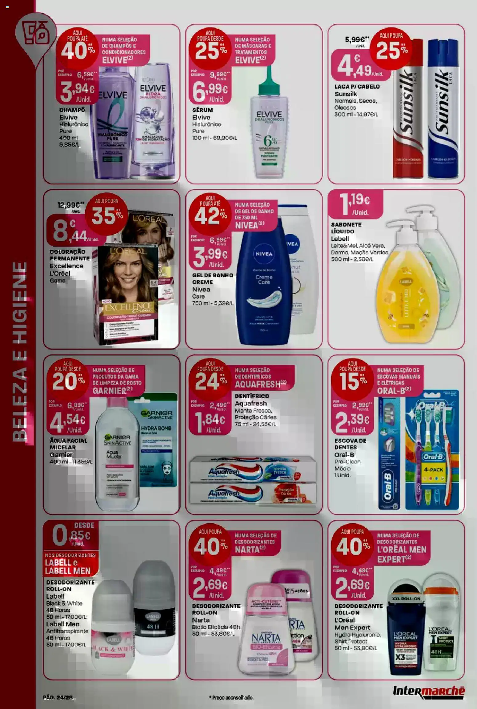 Intermarché Folheto Contact │ válido de 12.02.2026 | Página: 24 | Produtos: Sabonete, Banho, Maçãs, Creme