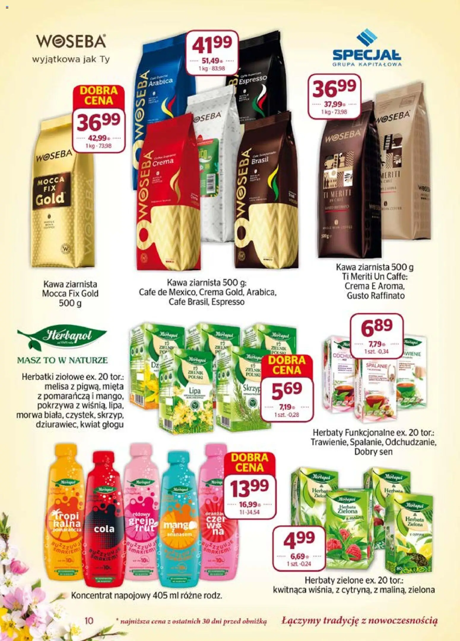 Społem gazetka od 01.04.2026 | Strona: 10 | Produkty: Kawa ziarnista, Mięta, Kawa, Melisa