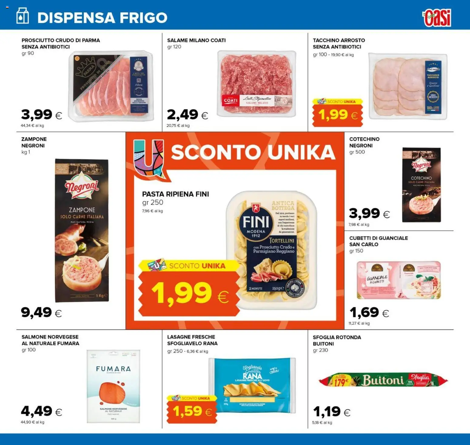 Volantino Oasi del 01.12.2025 | Pagina: 19 | Prodotti: Prosciutto Crudo, Uova, Salame, Guanciale