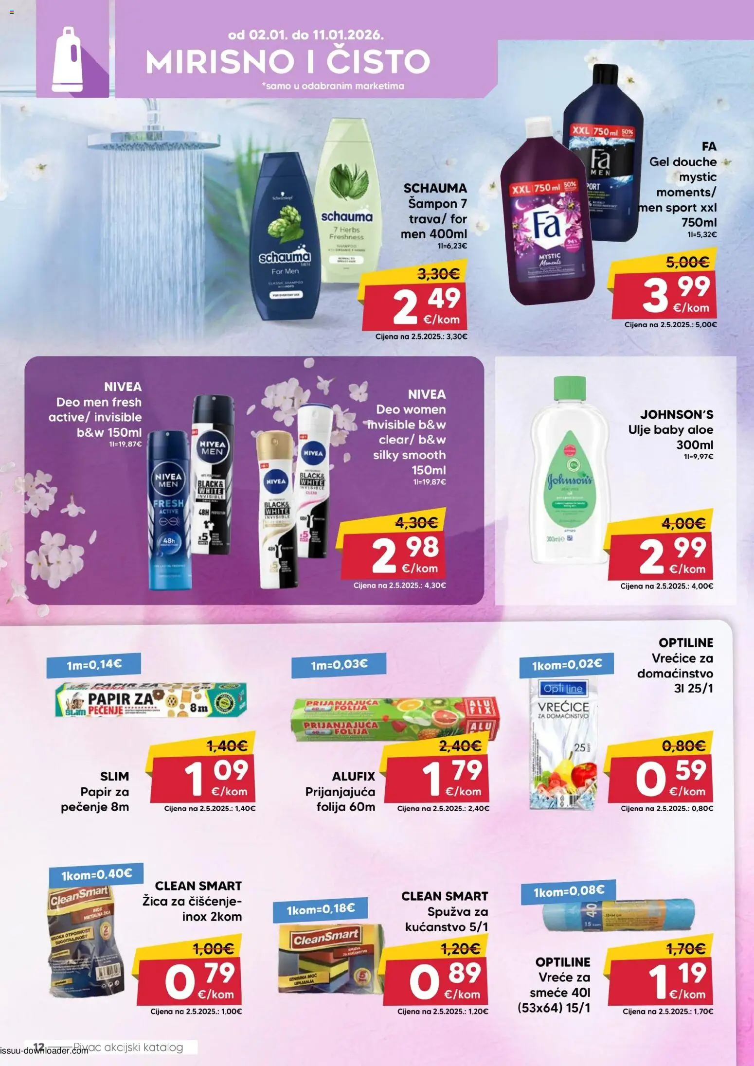 Pivac katalog | vrijedi od 02.01.2026 | Stranica: 12 | Proizvodi: Spužva, Šampon, Ulje, Nivea