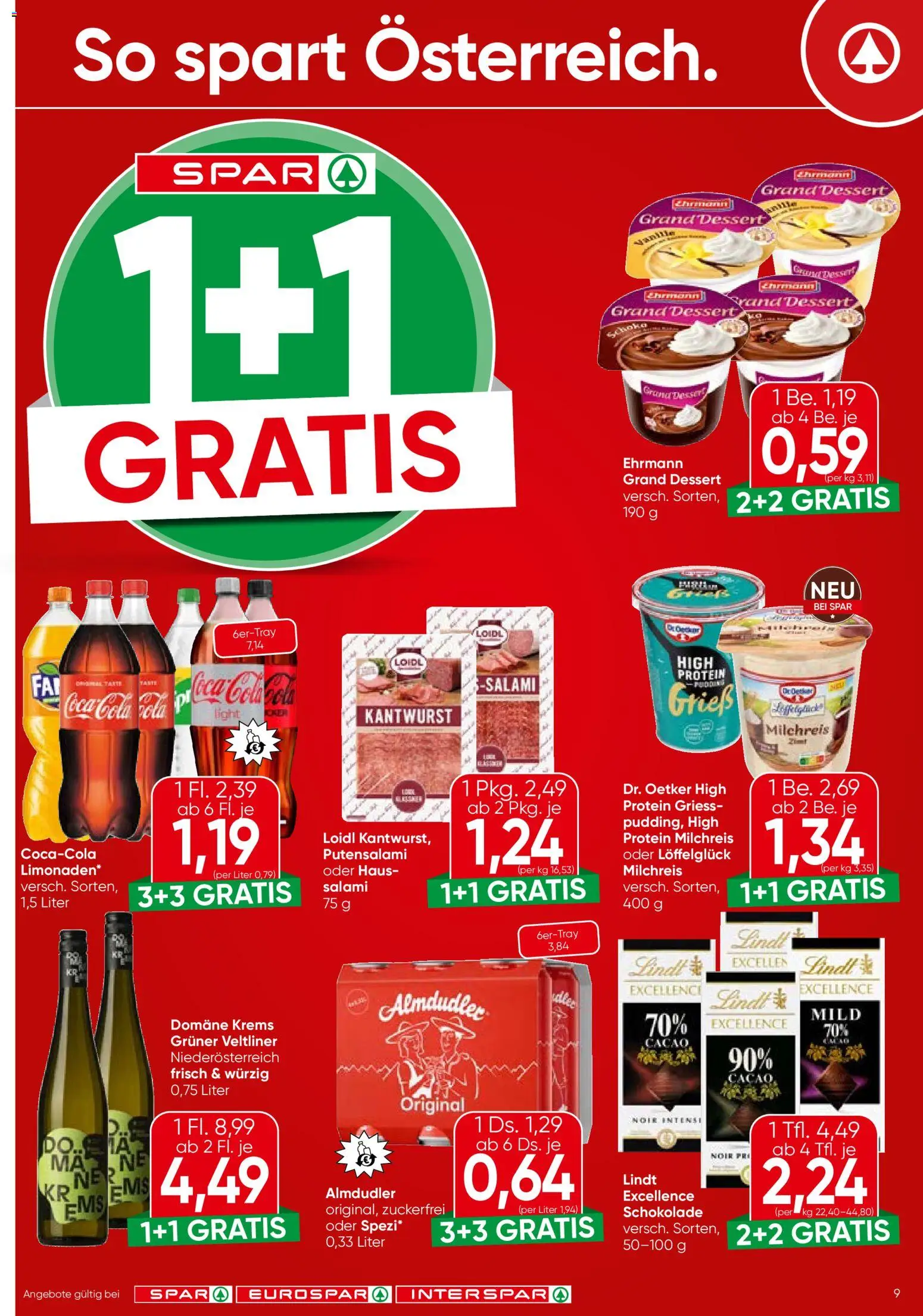 Spar Flugblatt - Wien gültig ab 13.11.2025 | Seite: 9 | Produkte: Matériel de rangement Fitness, Schokolade, Salami