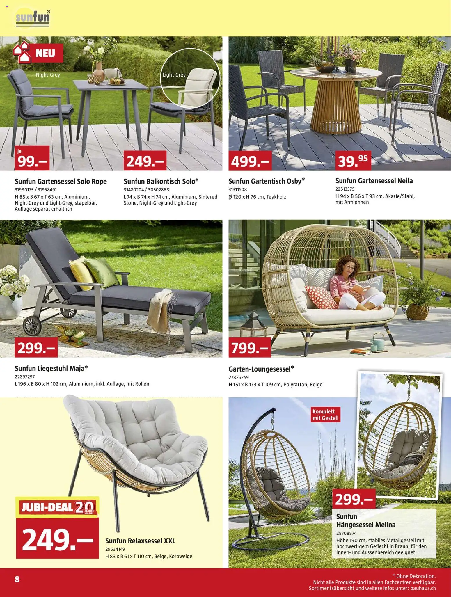Bauhaus aktionen – gültig ab 23.03.2026 | Seite: 8 | Produkte: Liegestuhl, Relaxsessel