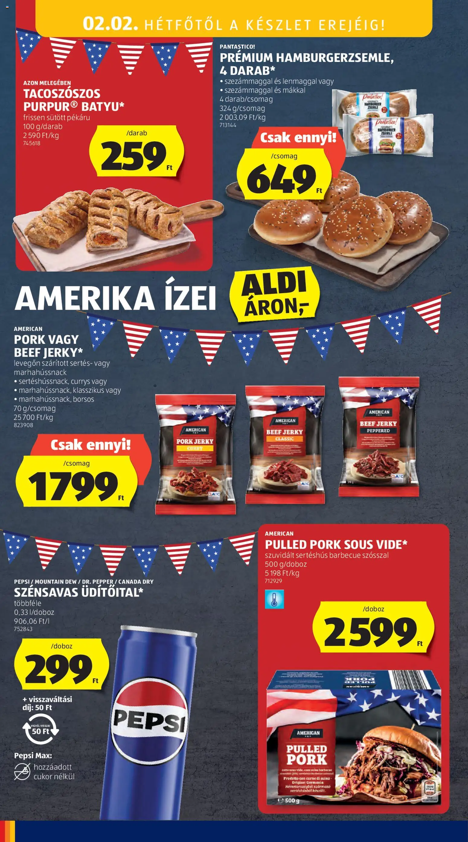 Aldi akciós ujság - amely érvényes a következő dátumtól: 29.01.2026 | Oldal: 34 | Termékek: Pepsi, Zsemle, Sertéshús, Cukor