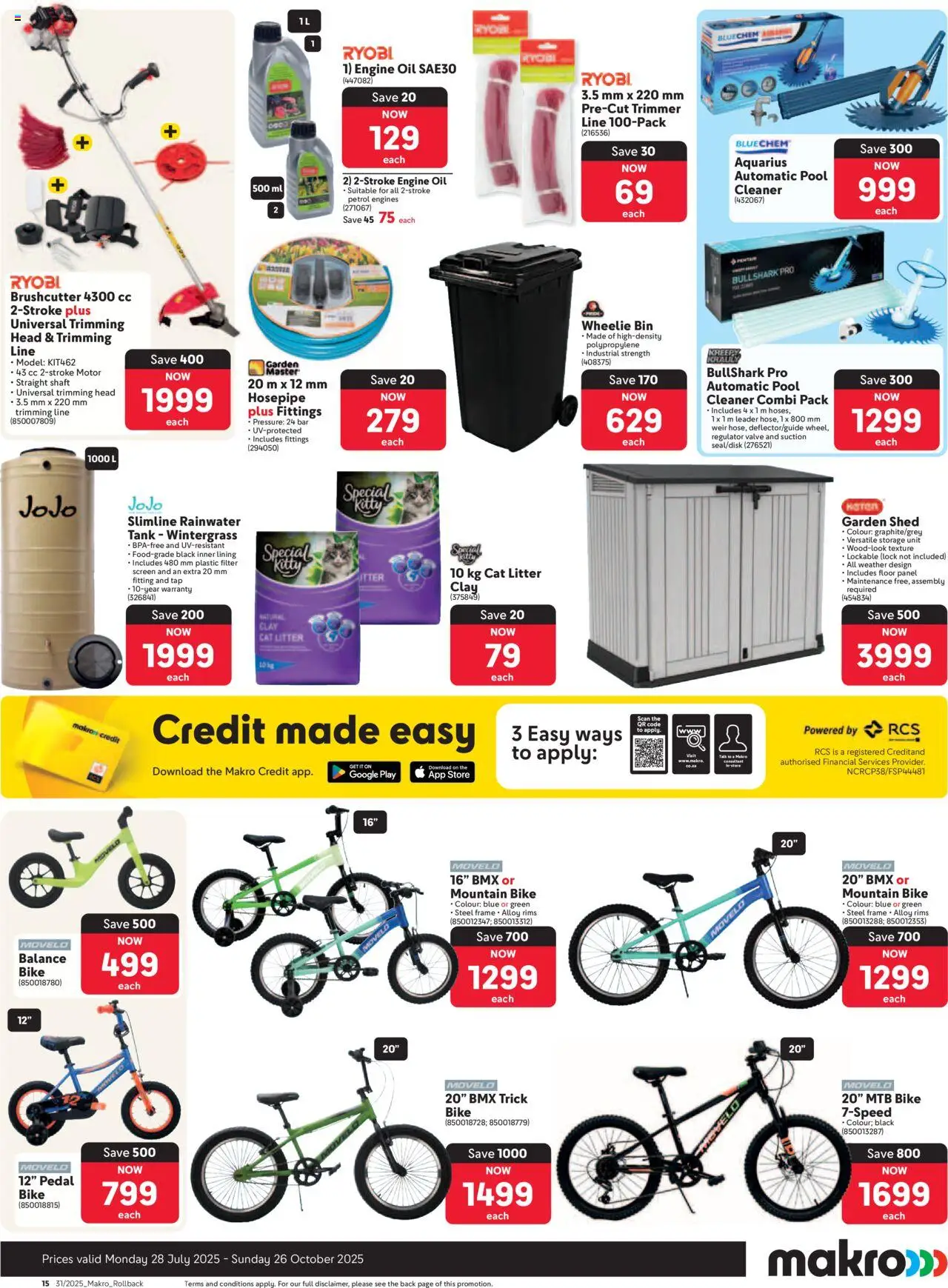 Makro - Rollback Specials │ valid from 28.07.2025 | Page: 15 | Products: Lock, Valve, Tap, Cat litter