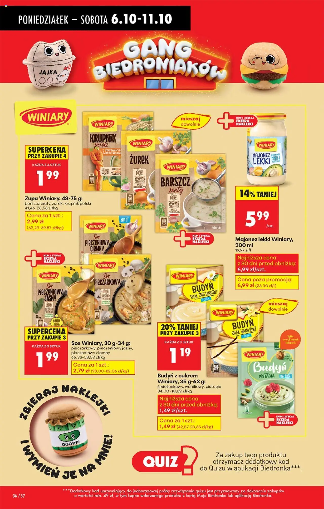 Biedronka gazetka od 06.10.2025 | Strona: 42 | Produkty: Karta, Zurek, Jajka, Sos