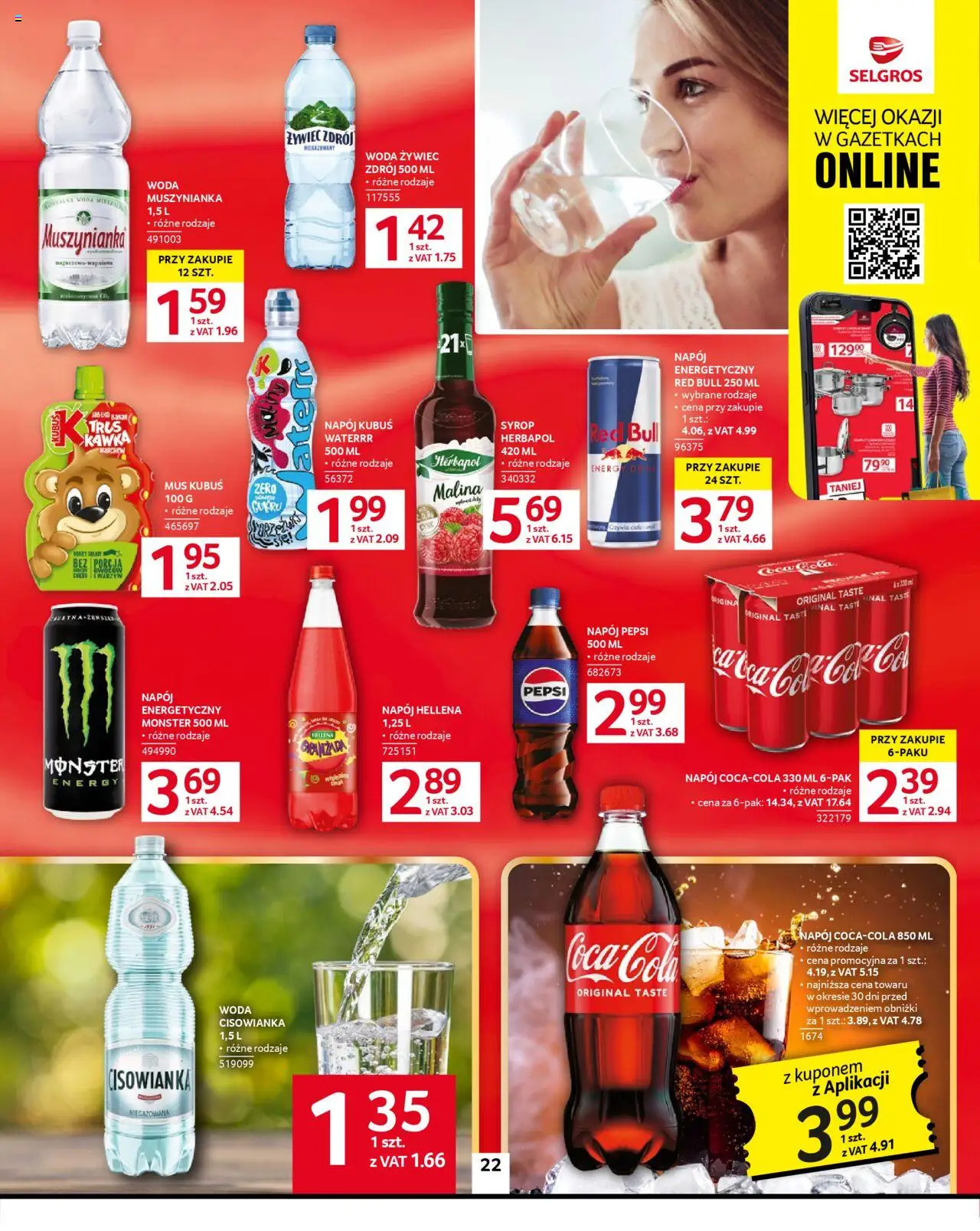 Selgros cash&carry Gazetka od 11.09.2025 | Strona: 24 | Produkty: Syrop, Malina, Red bull, Pepsi