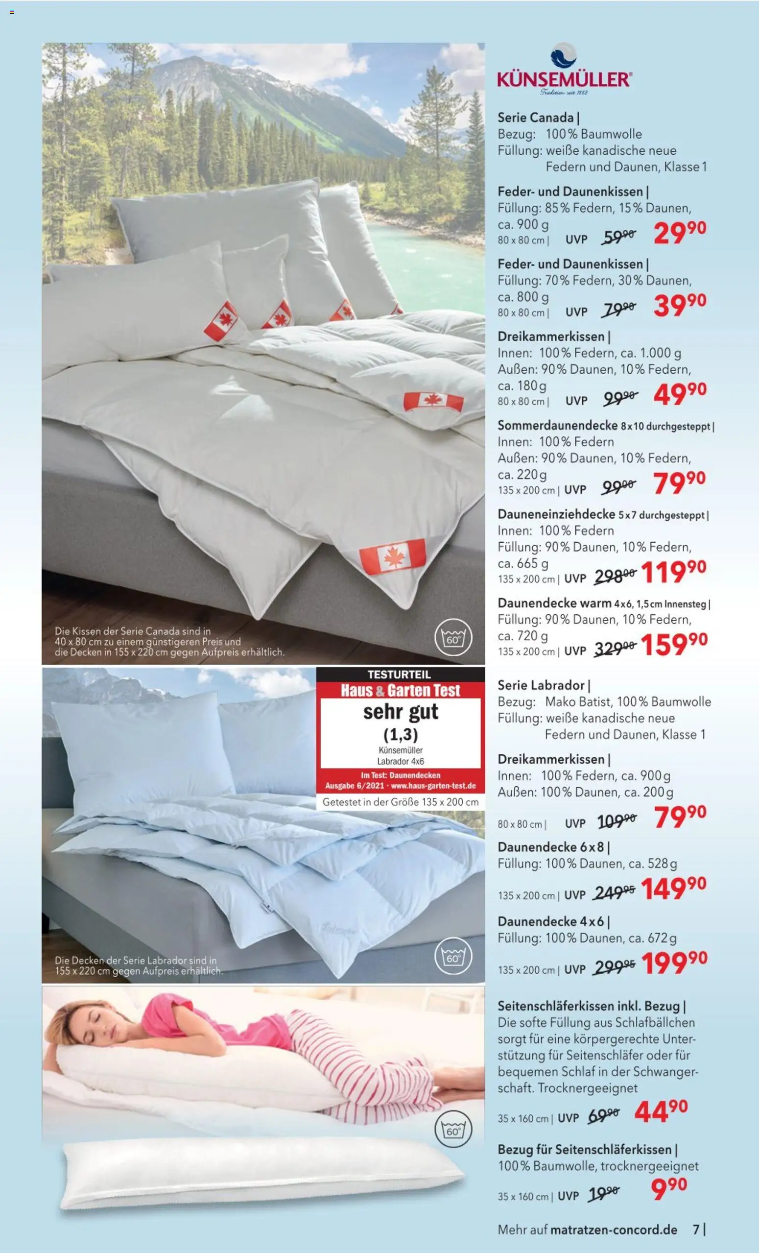 Matratzen Concord Prospekt 	 – gültig ab 25.03.2026 | Seite: 7 | Produkte: Kissen