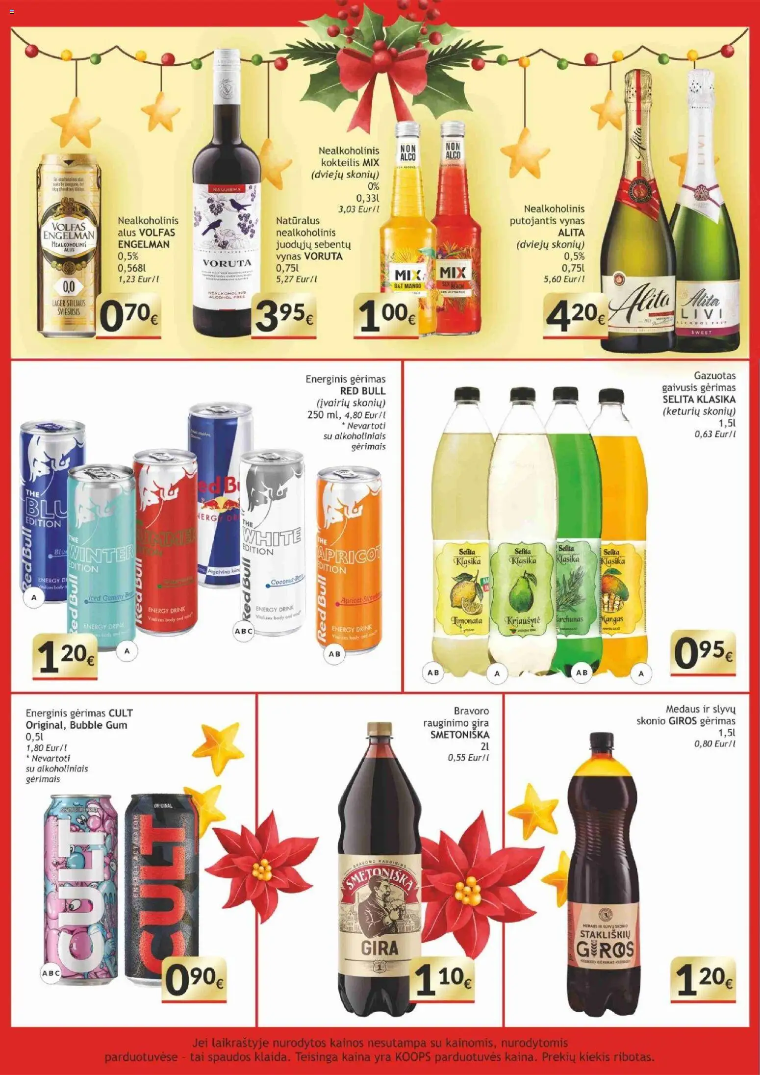 Koops akcijos nuo 15.12.2025 | Puslapis: 14 | Prekių: Gaivusis gėrimas, Nealkoholinis alus, Energinis gėrimas, Vynas