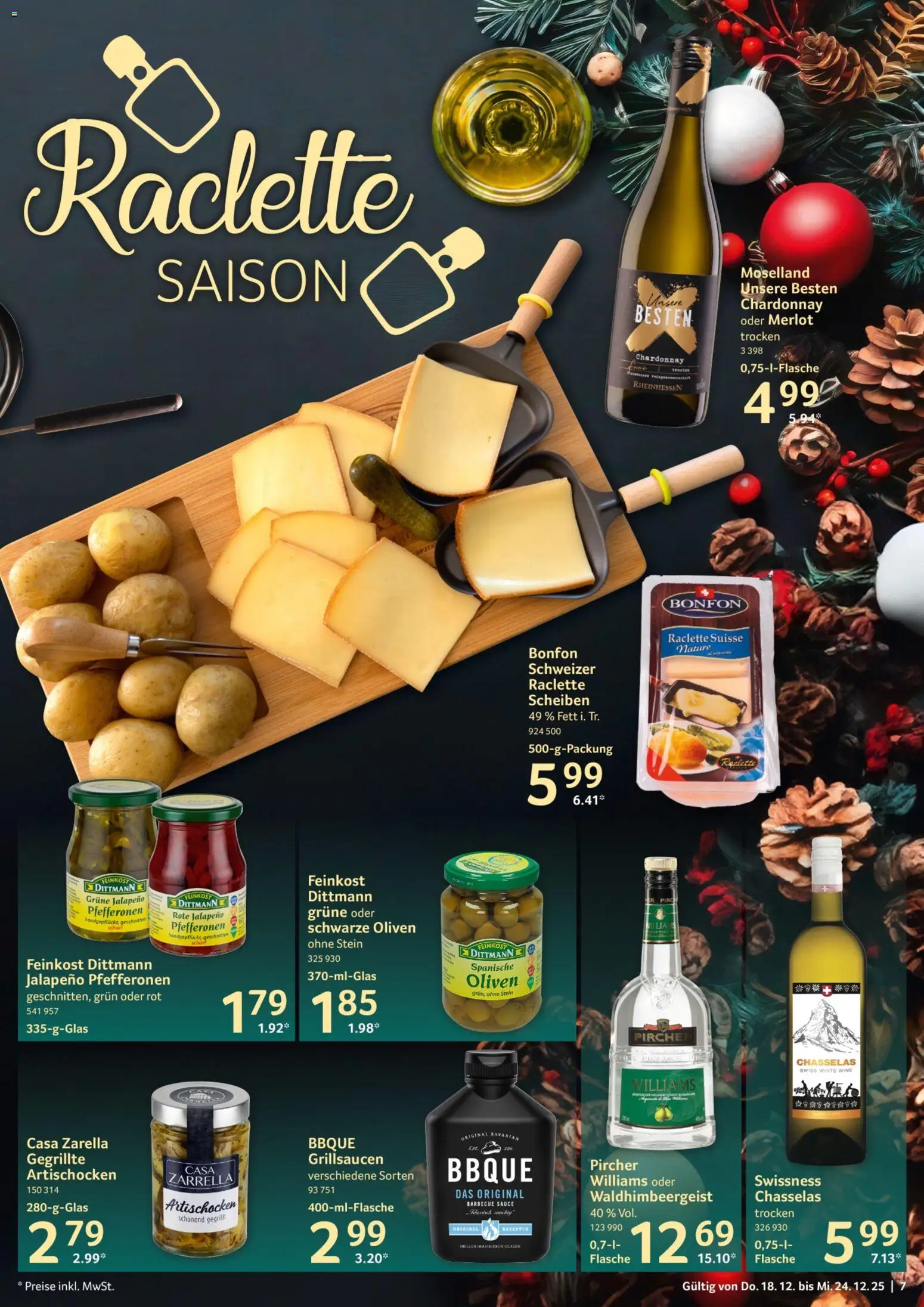 Selgros Prospekt 	 – gültig ab 18.12.2025 | Seite: 7 | Produkte: Merlot, Raclette