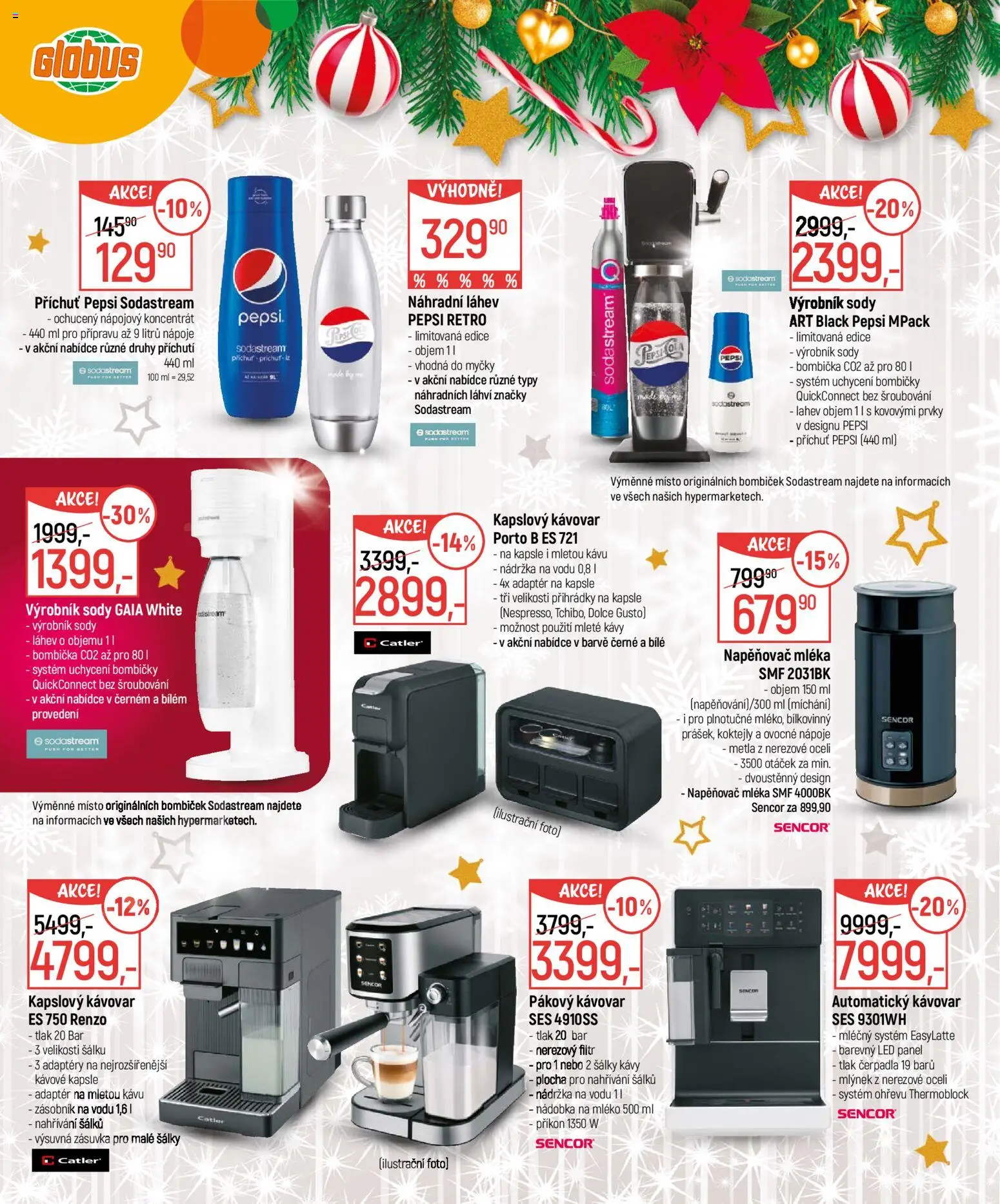 Globus leták - Praha-Štěrboholy  od 26.11.2025 | Strana: 8 | Produkty: Kapsle, Pákový kávovar, Adaptér, LED