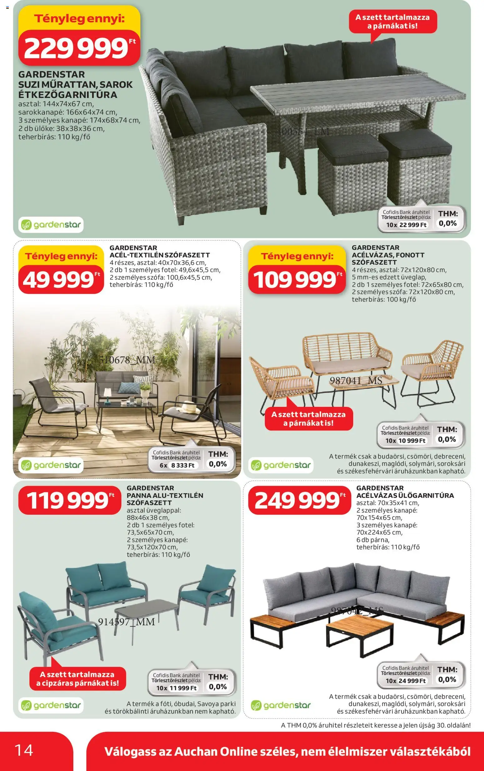 Auchan akciós ujság - amely érvényes a következő dátumtól: 05.03.2026 | Oldal: 14 | Termékek: Sarokkanapé, Kanapé, Fotel, Ülőke