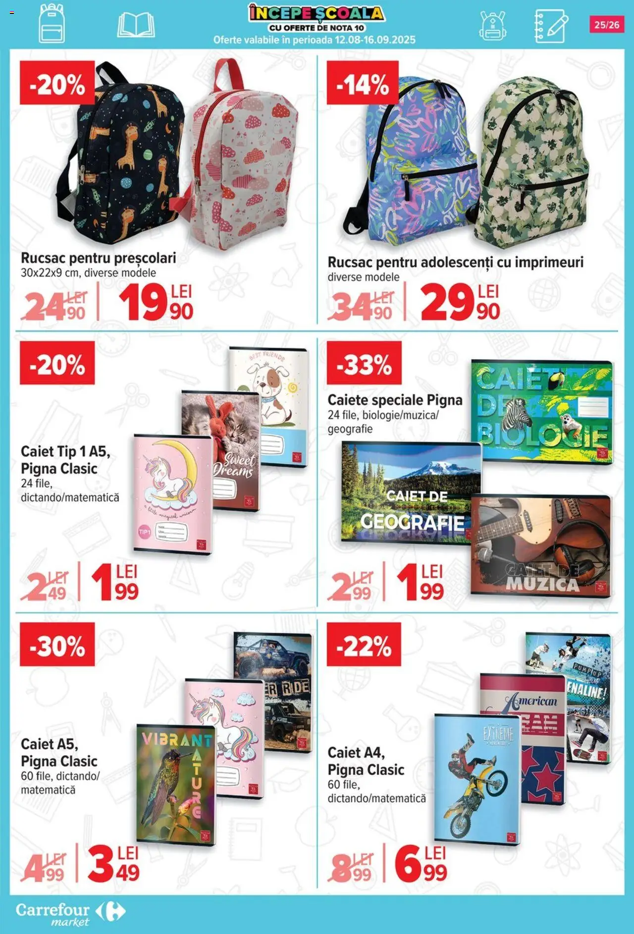 Carrefour catalog - Market – valabil de la 03.09.2025 | Pagină: 26 | Produse: Rucsac