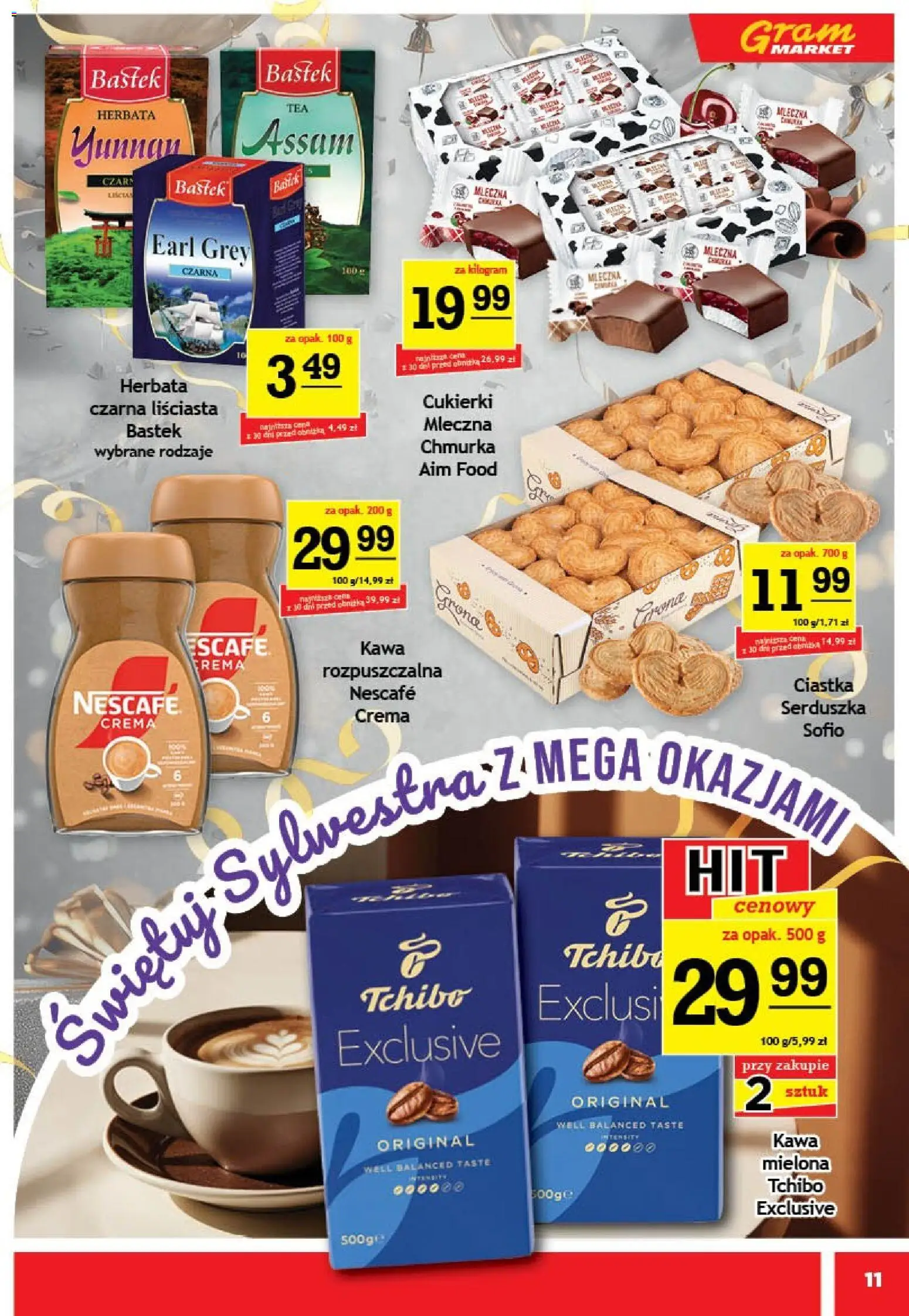 Gram Market Gazetka od 29.12.2025 | Strona: 11 | Produkty: Nescafe, Tchibo exclusive, Tchibo, Cukierki