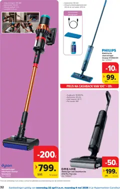 Carrefour folder week 17 - Voorbeeld van een folder van Carrefour, geldig van 22.04.2026 | Pagina: 32 | Producten: Stofzuiger
