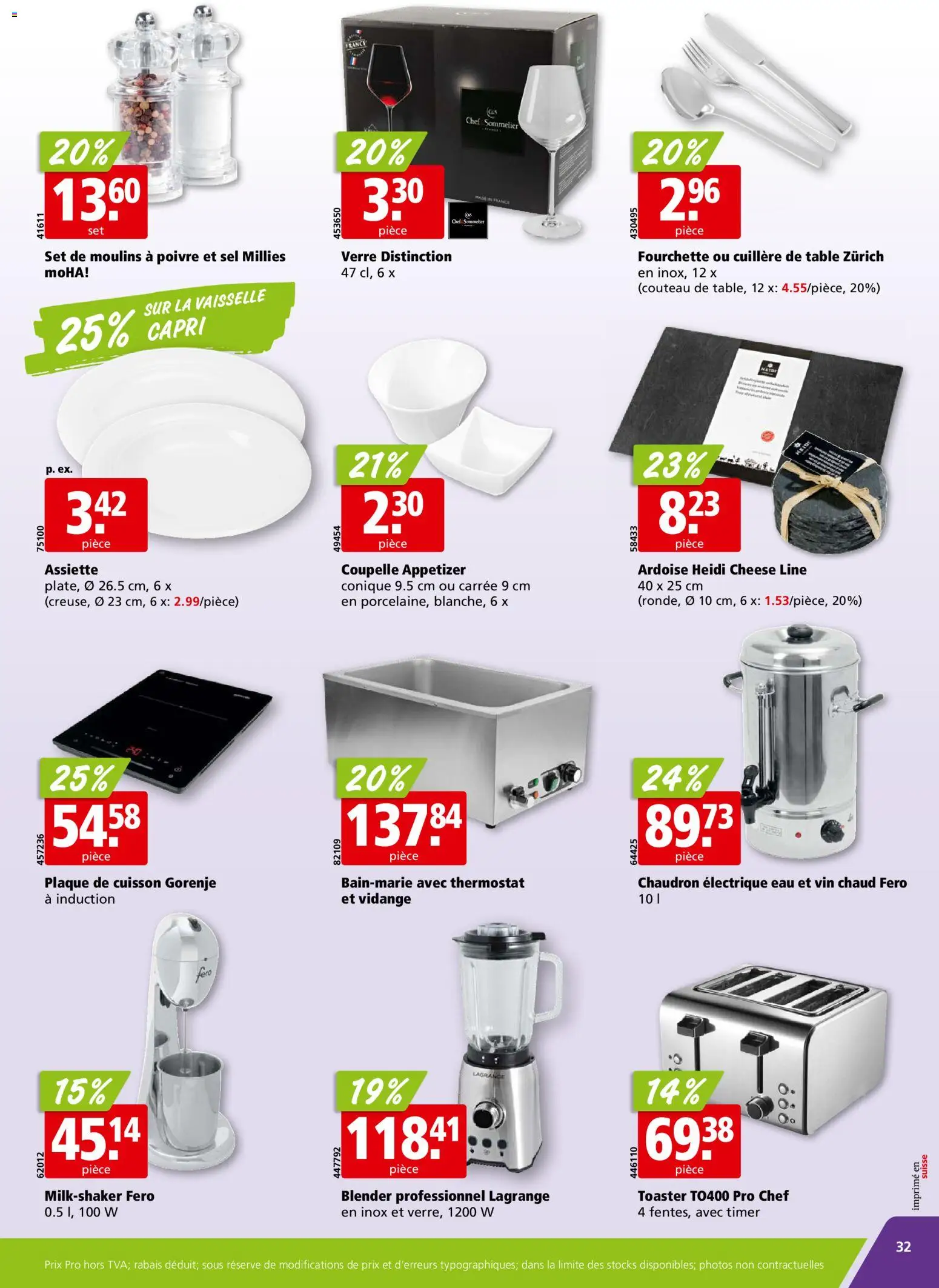 Aligro aktionen Chavannes, Matran, Genève, Sion – gültig ab 30.03.2026 | Seite: 32 | Produkte: Gorenje, Toaster