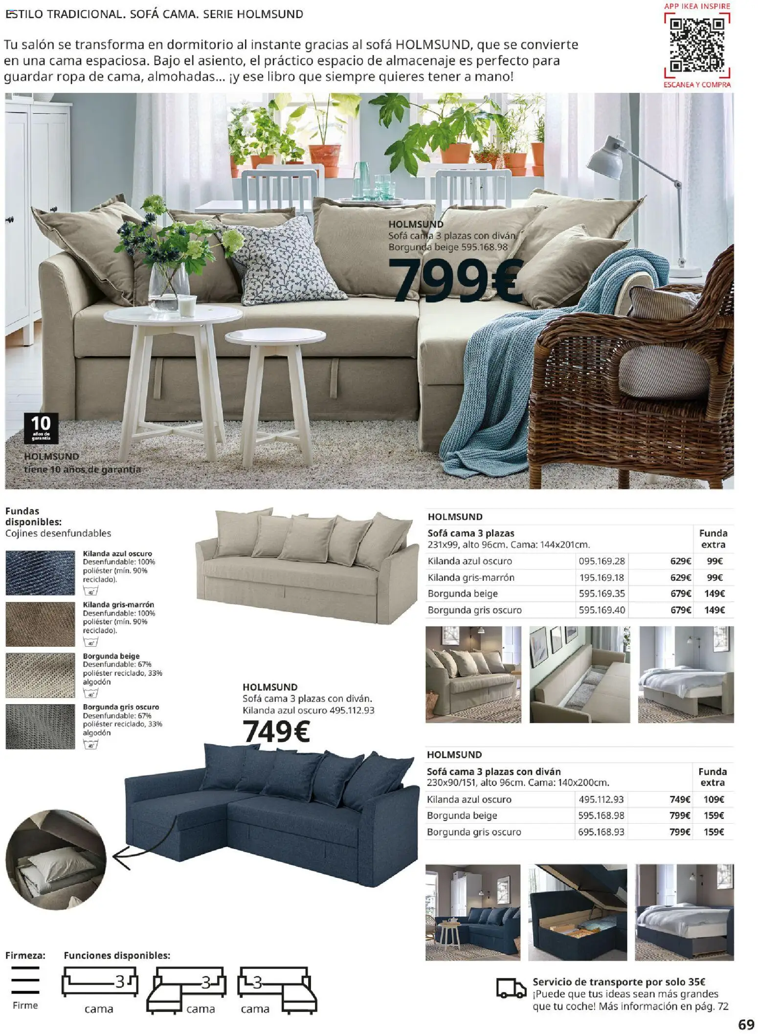 Catálogo IKEA Sofás │ válido desde el 02.12.2025 | Página: 69 | Productos: Ropa, Cama, Almacenaje, Sofá