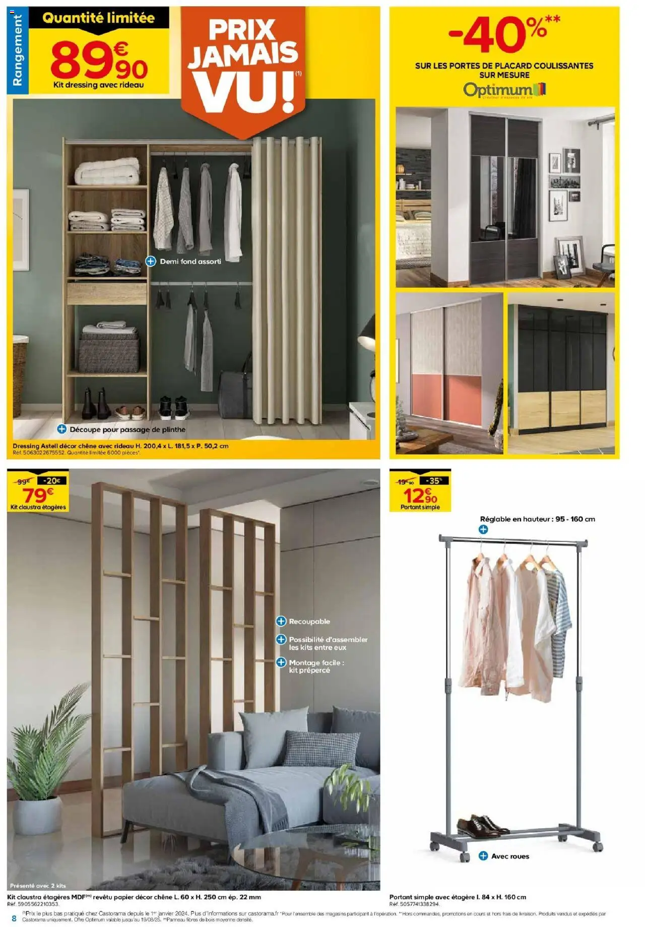  | Page: 8 | Produits: Plinthe, Étagère, Portes, Rideau