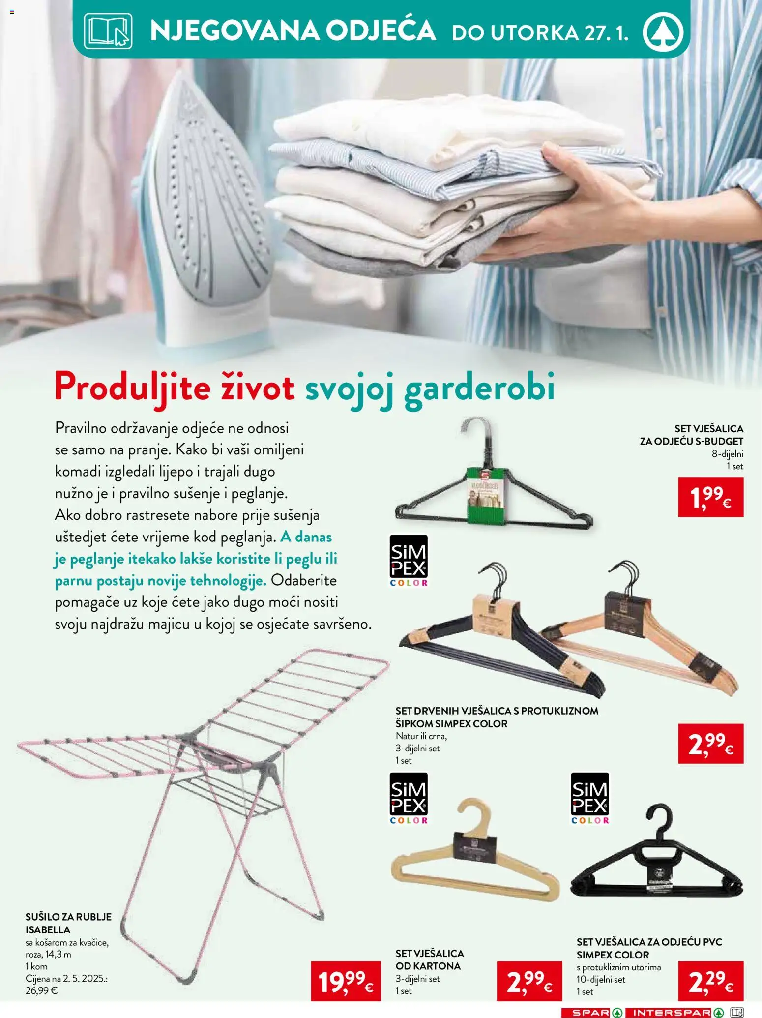 Spar katalog | vrijedi od 14.01.2026 | Stranica: 35 | Proizvodi: Vješalica, Odjeća, Sušilo za rublje