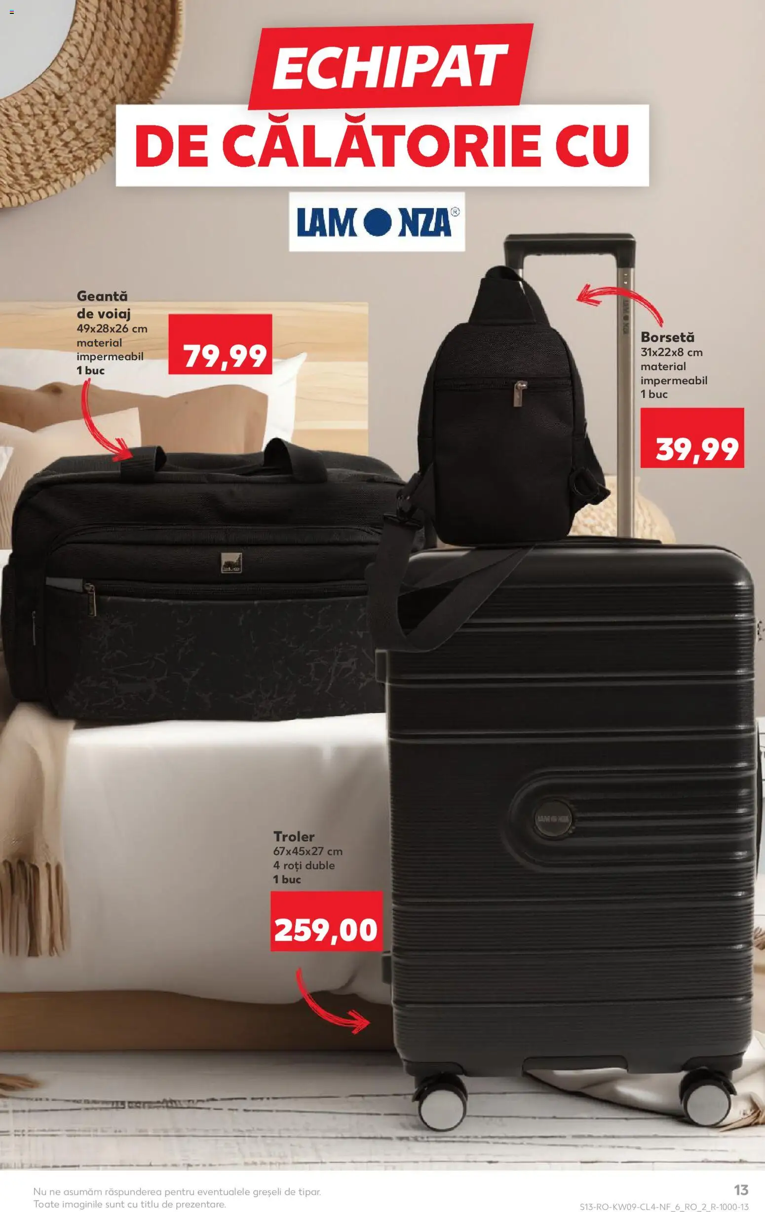 Noul catalog Kaufland – valabil de la 25.02.2026 | Pagină: 13 | Produse: Geantă de voiaj, Geantă