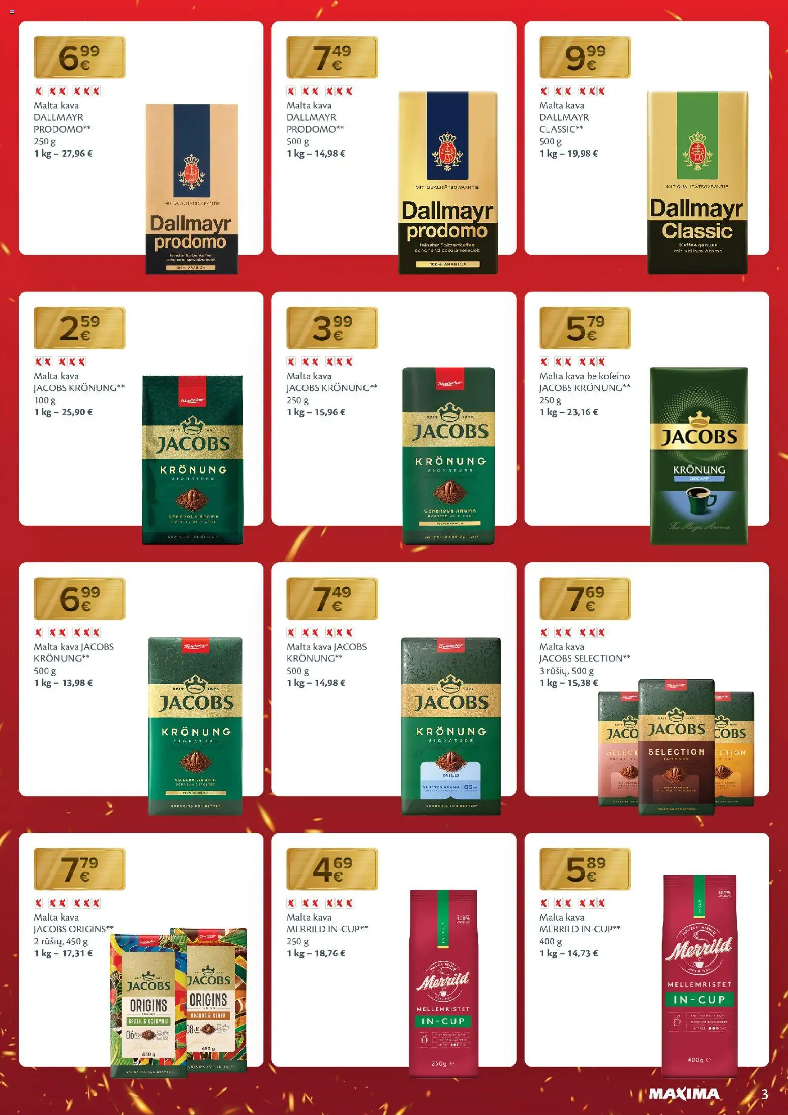 MAXIMA akcijos nuo 11.11.2025 | Puslapis: 3 | Prekių: Kava