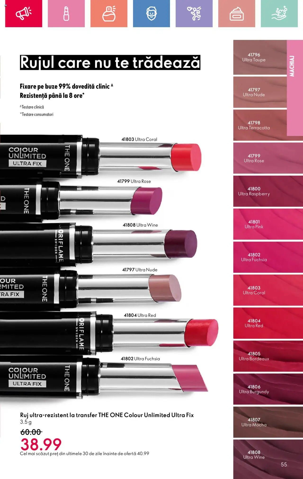 Oriflame catalog 10 2025 – valabil de la 06.07.2025 | Pagină: 55 | Produse: Machiaj, Ruj