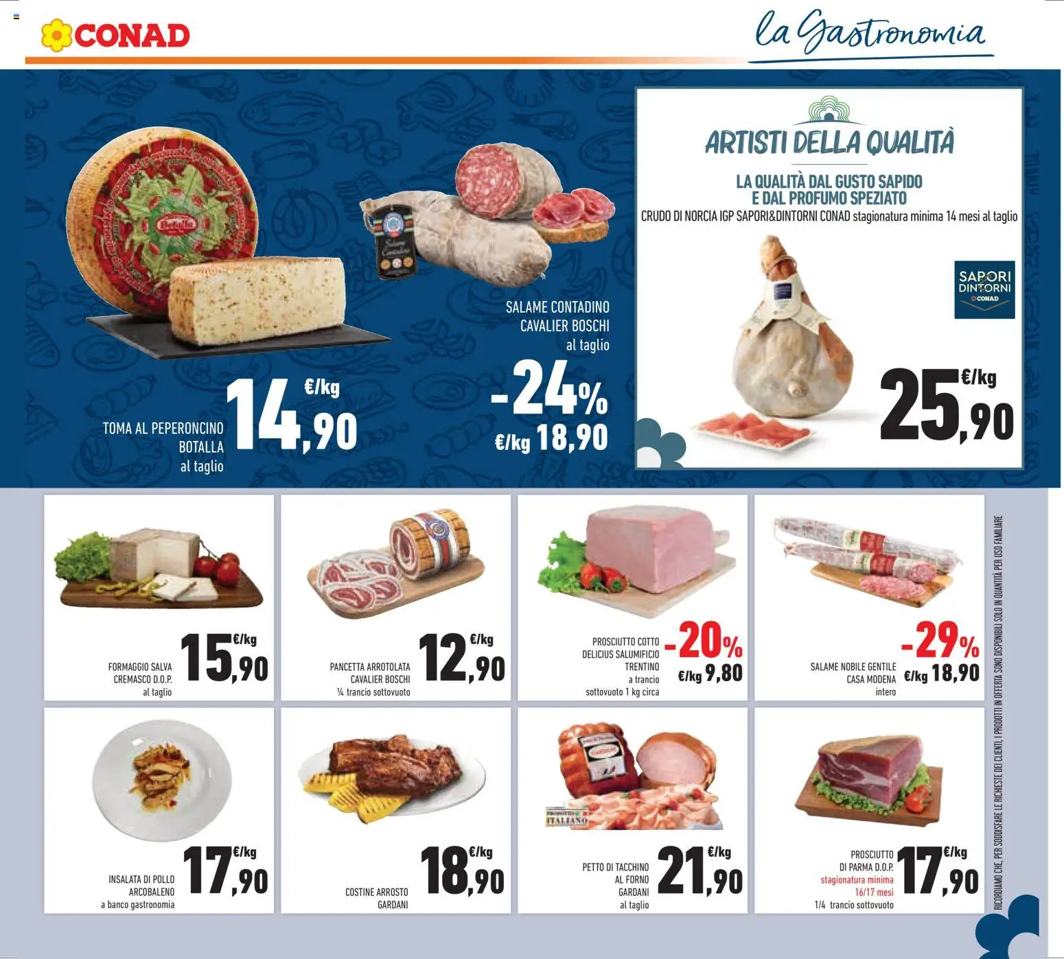 Volantino Conad del 22.04.2026 | Pagina: 15 | Prodotti: Arrosto, Pancetta, Formaggio, Peperoncino