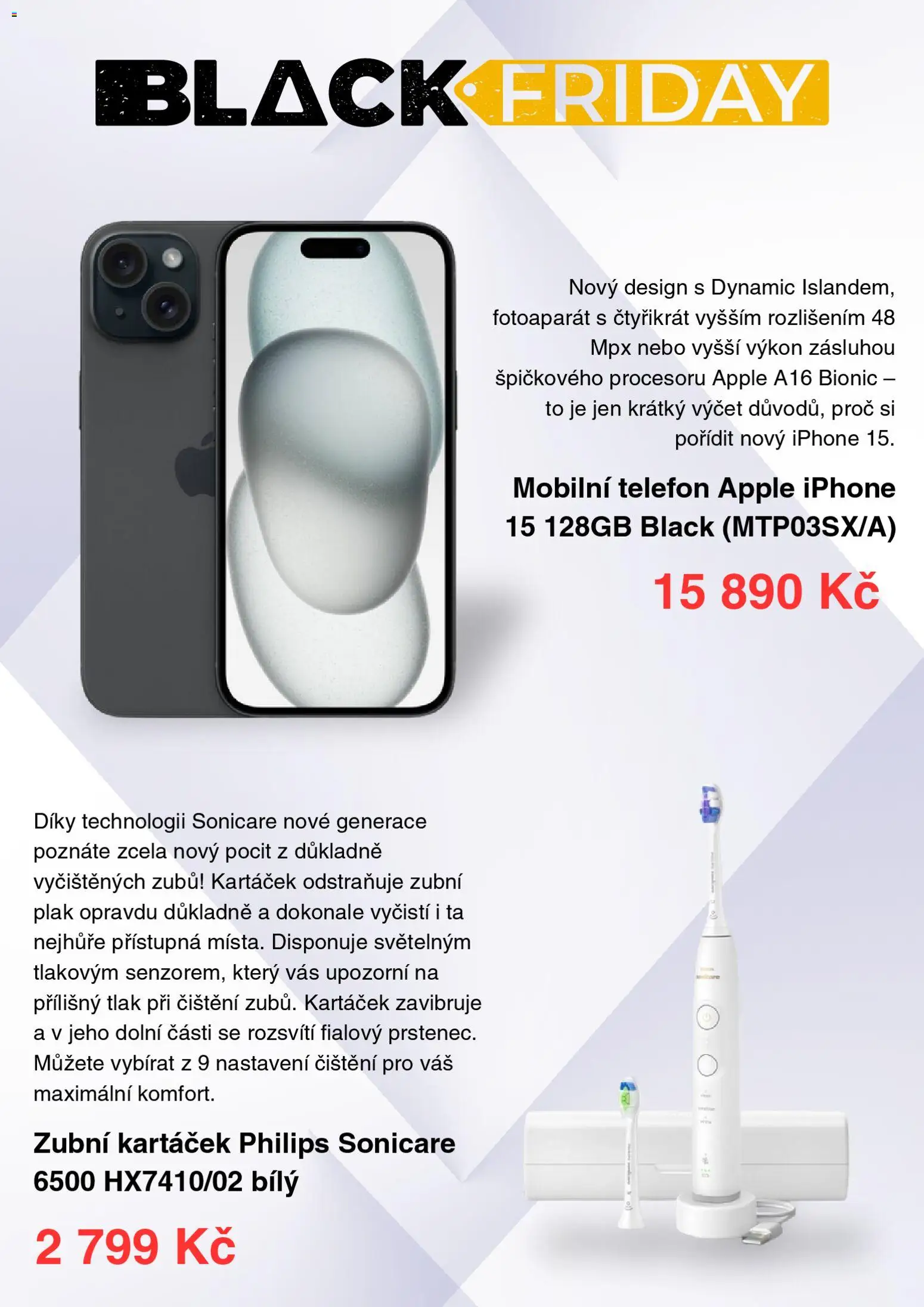 Datart Black Friday od 03.11.2025 | Strana: 4 | Produkty: Zubní kartáček, Telefon, Iphone, Apple