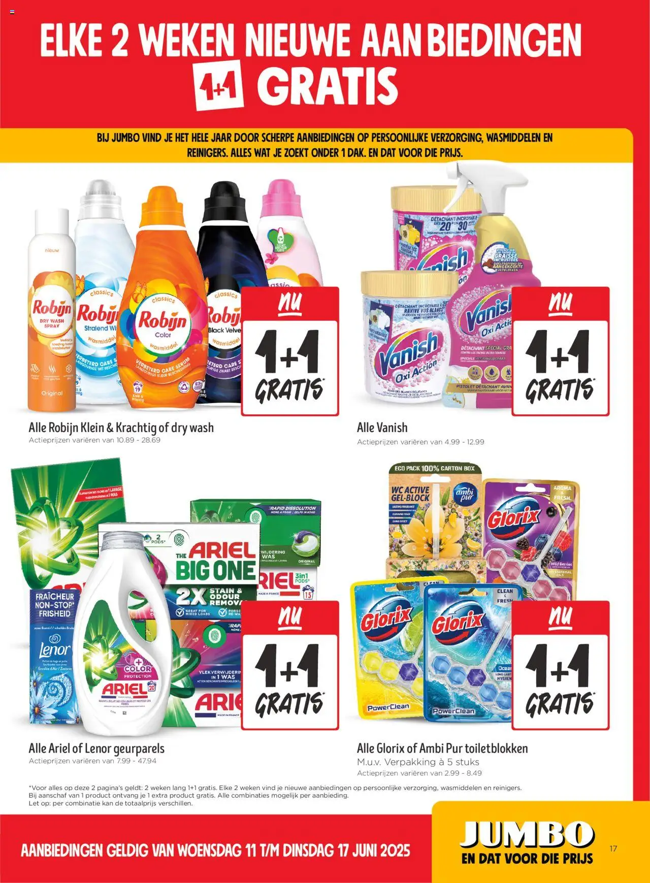  | Pagina: 17 | Producten: Wasmiddel, Robijn, Wc, Box