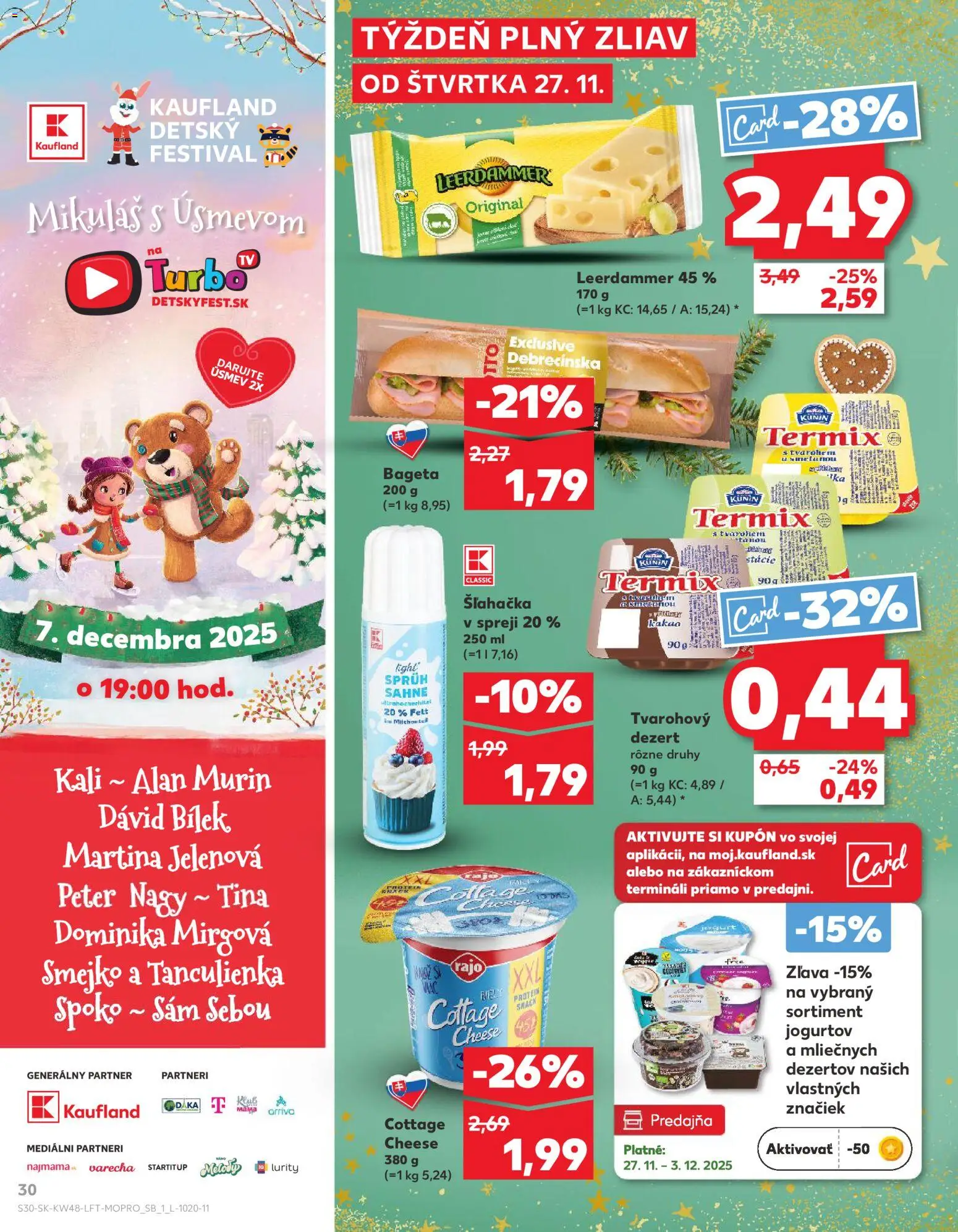 Kaufland SK akciós ujság - amely érvényes a következő dátumtól: 27.11.2025 | Oldal: 30 | Termékek: Protein