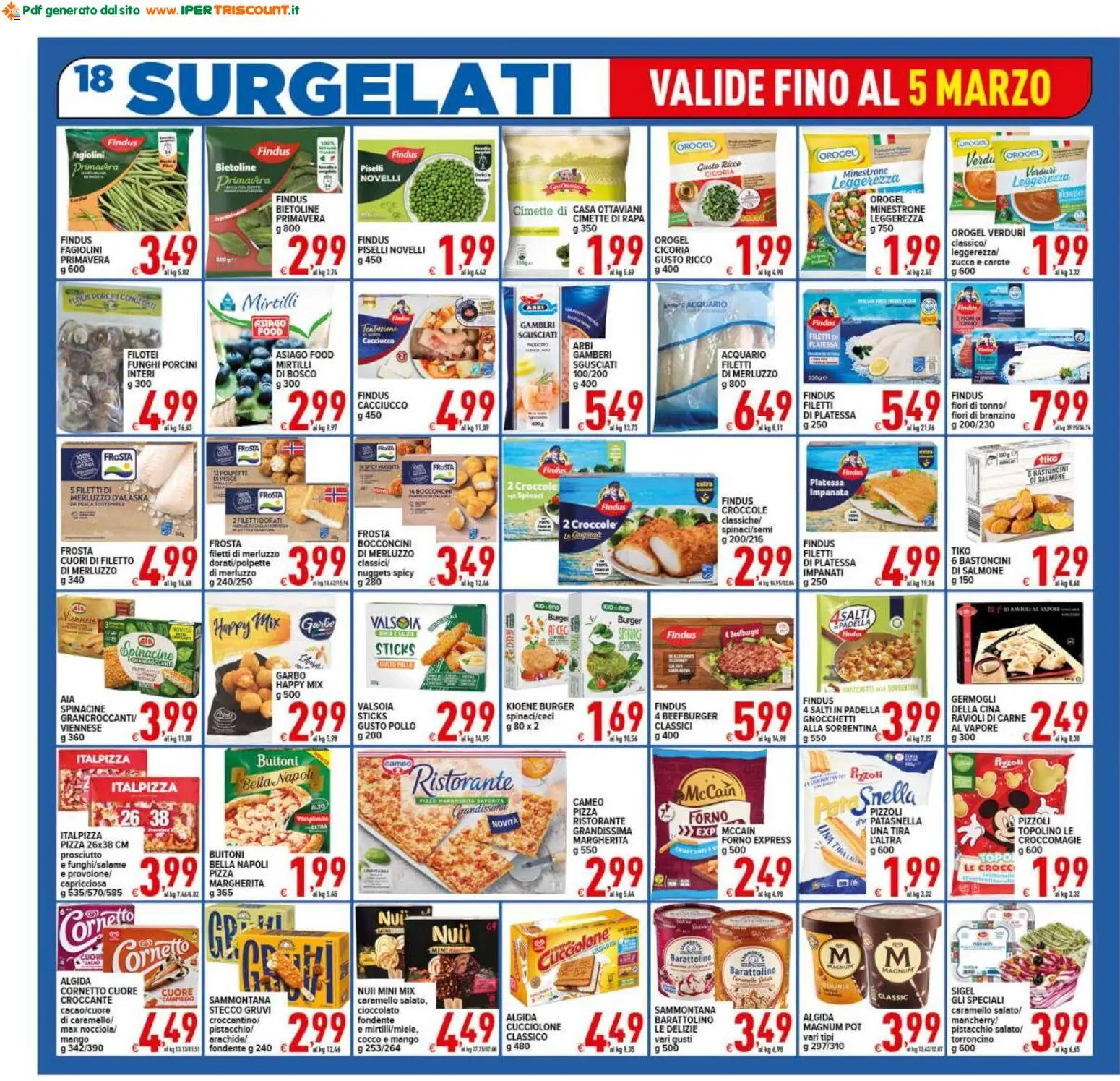 Volantino Ipertriscount del 25.02.2026 | Pagina: 18 | Prodotti: Minestrone, Pizza, Funghi, Cocco