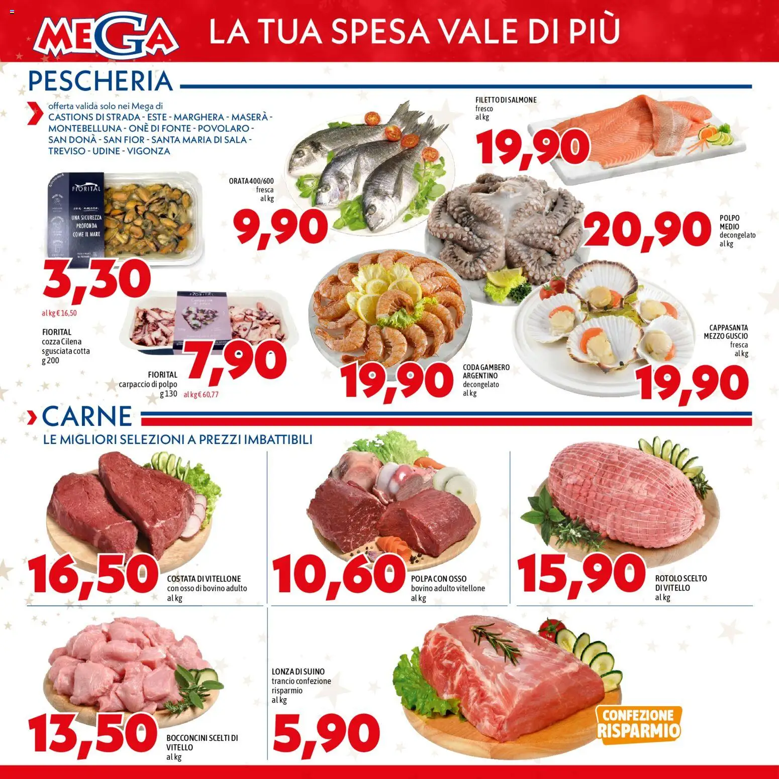 Volantino Mega del 11.12.2025 | Pagina: 6 | Prodotti: Bovino, Polpo, Suino, Vitello