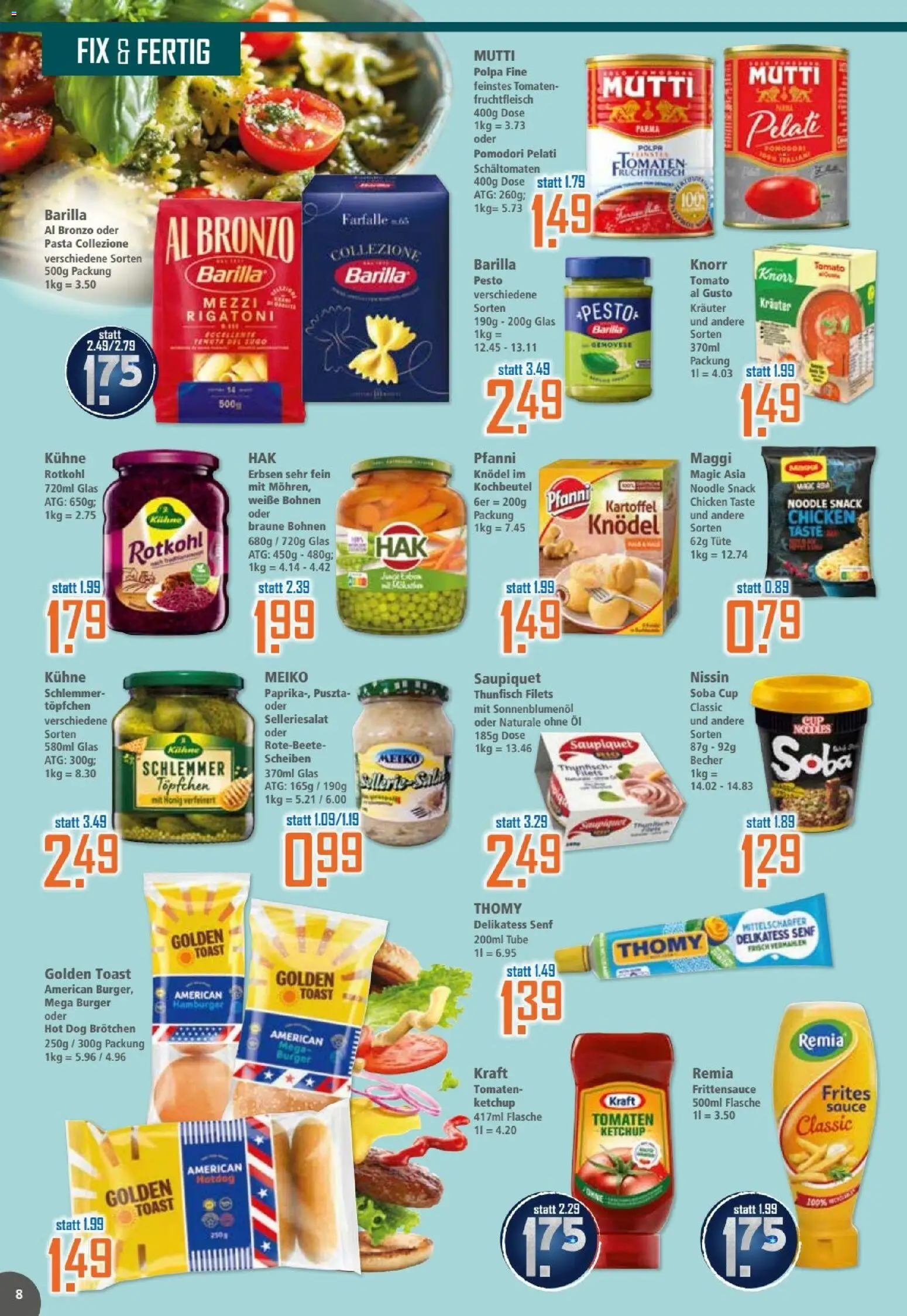 Klaas & Kock Prospekt – gültig ab 03.11.2025 | Seite: 8 | Produkte: Öl, Thunfisch, Tomaten, Erbsen