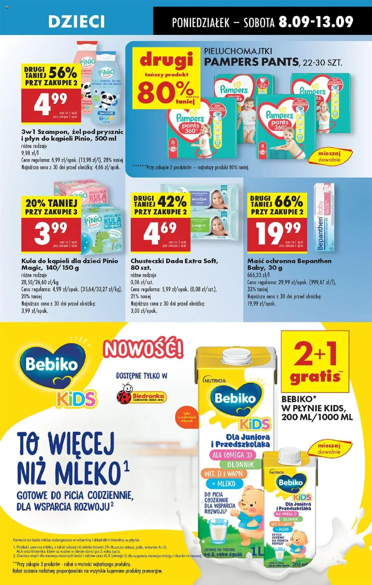 Biedronka gazetka od 08.09.2025 | Strona: 63 | Produkty: Mleka, Prysznic, Mleko, Żel pod prysznic