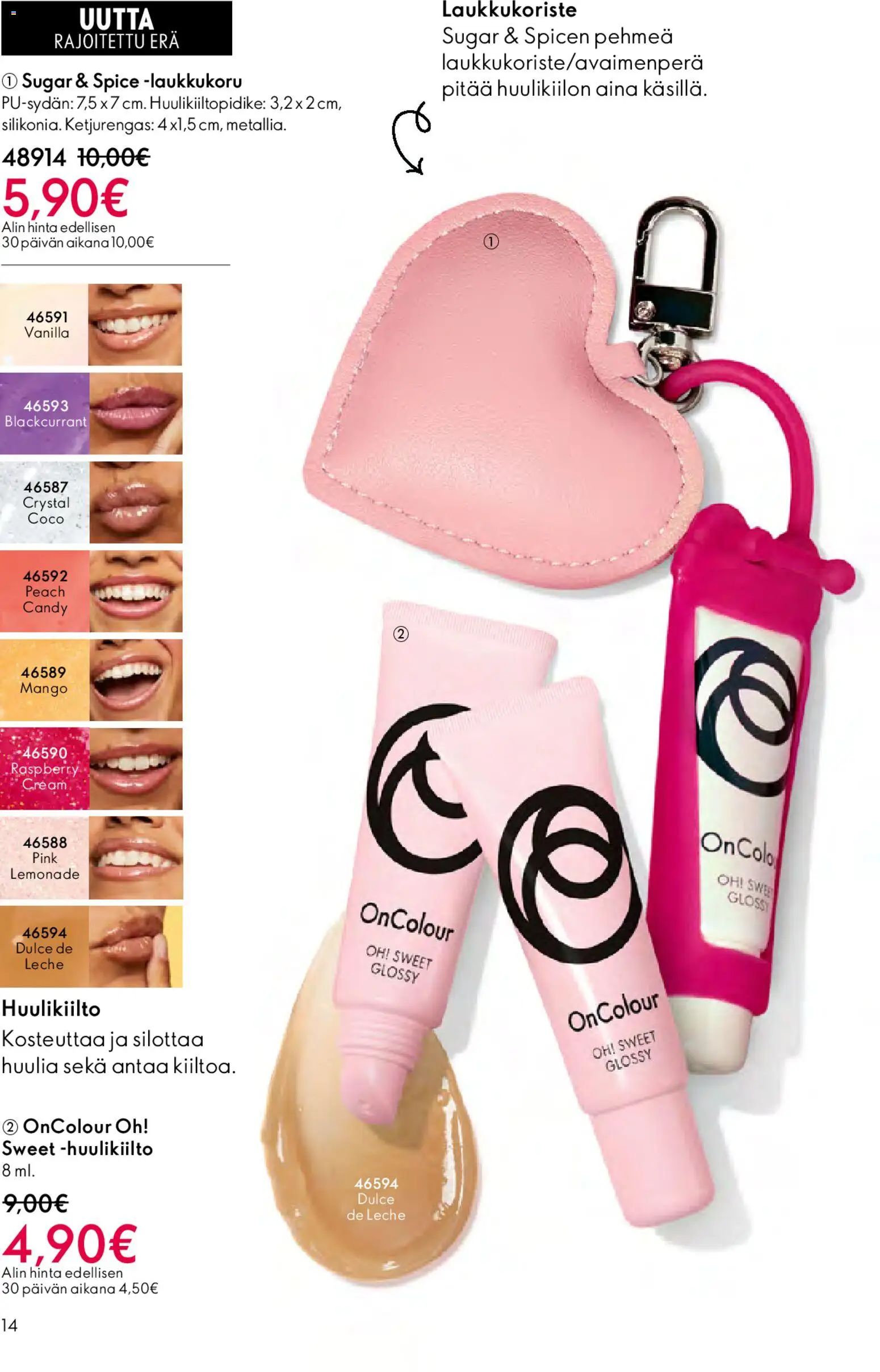 Oriflame - Esite 05 – voimassa 01.04.2026 alkaen | Sivu: 14 | Tuotteet: Mango, Huulikiilto