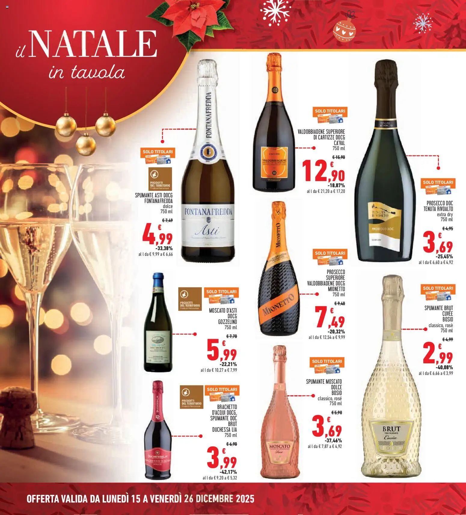 Volantino Conad del 15.12.2025 | Pagina: 4 | Prodotti: Prosecco, Spumante