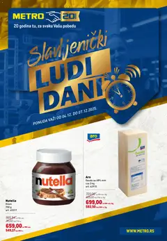 Metro slavljeničke ponude  - pregled Metro kataloga - važi od 04.12.2025