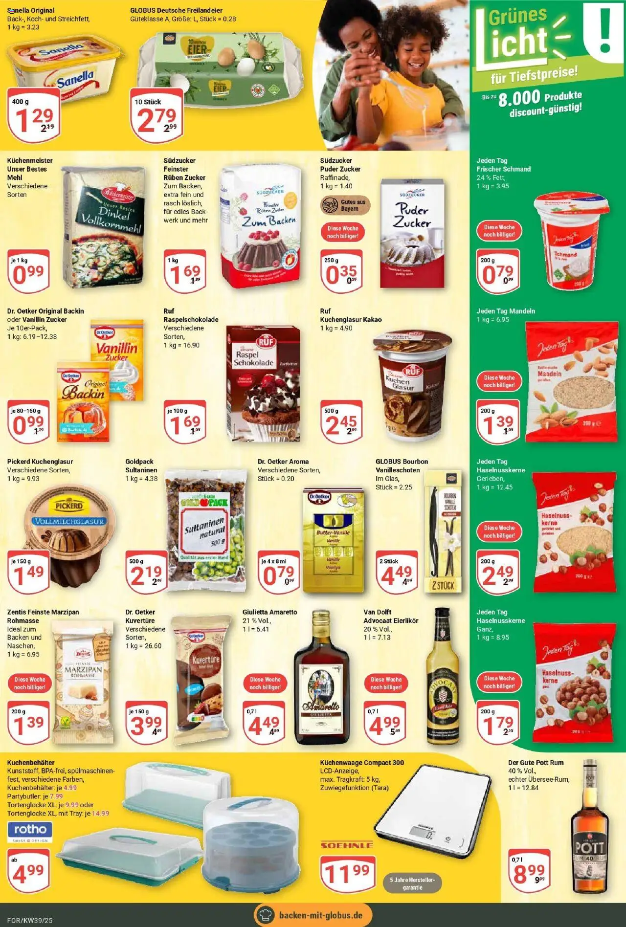 Globus prospekt Forchheim	 – gültig ab 21.09.2025 | Seite: 16 | Produkte: Eier, Schokolade, Mandeln, Kuchen