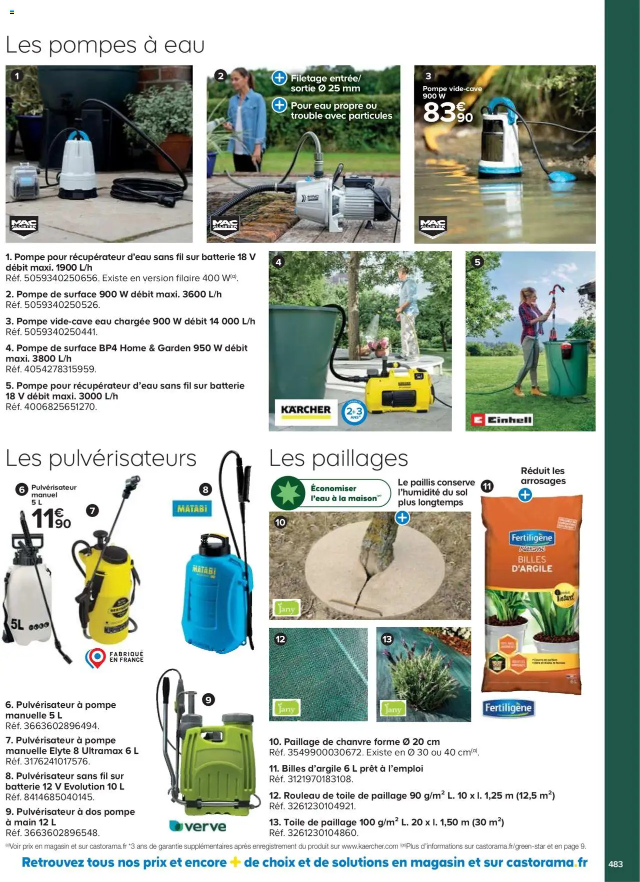 {H1} | Page: 483 | Produits: Toile de paillage, Récupérateur d'eau, Rouleau, Batterie