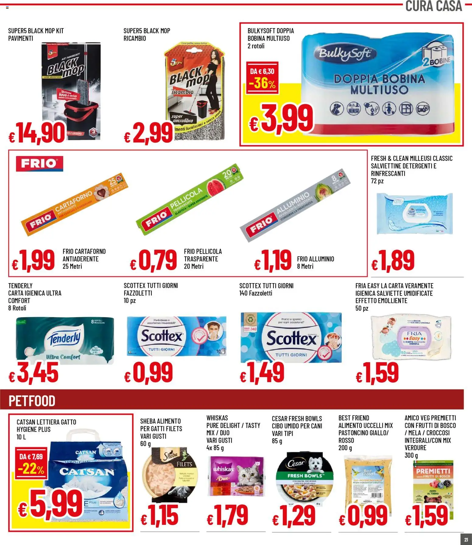 Volantino Galassia del 02.03.2026 | Pagina: 21 | Prodotti: Fazzoletti, Verdure, Forno, Pellicola