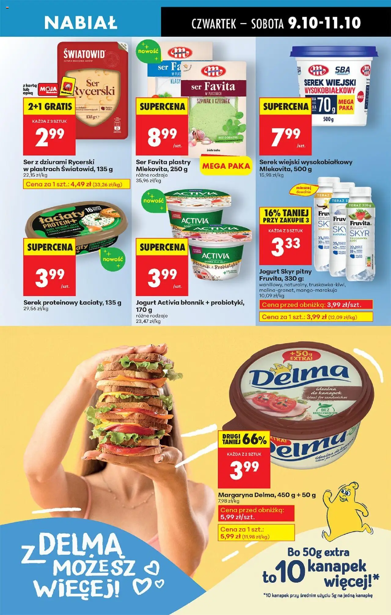 Biedronka gazetka - Oferta w tym tygodniu od 09.10.2025 | Strona: 49 | Produkty: Czosnek, Szpinak, Serek wiejski wysokobiałkowy, Kiwi
