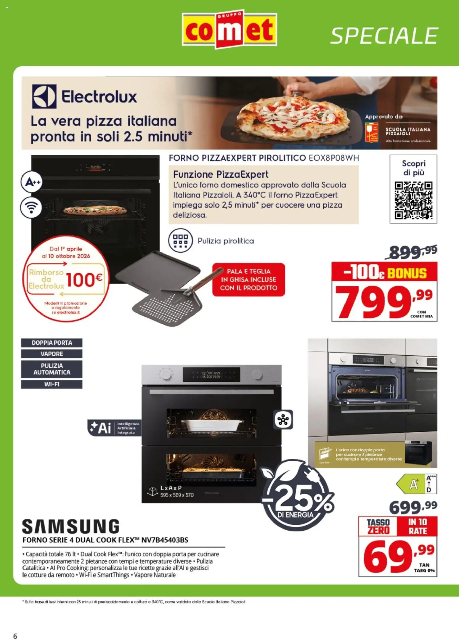 Volantino Comet del 13.04.2026 | Pagina: 6 | Prodotti: Pizza, Forno, Il forno, Samsung