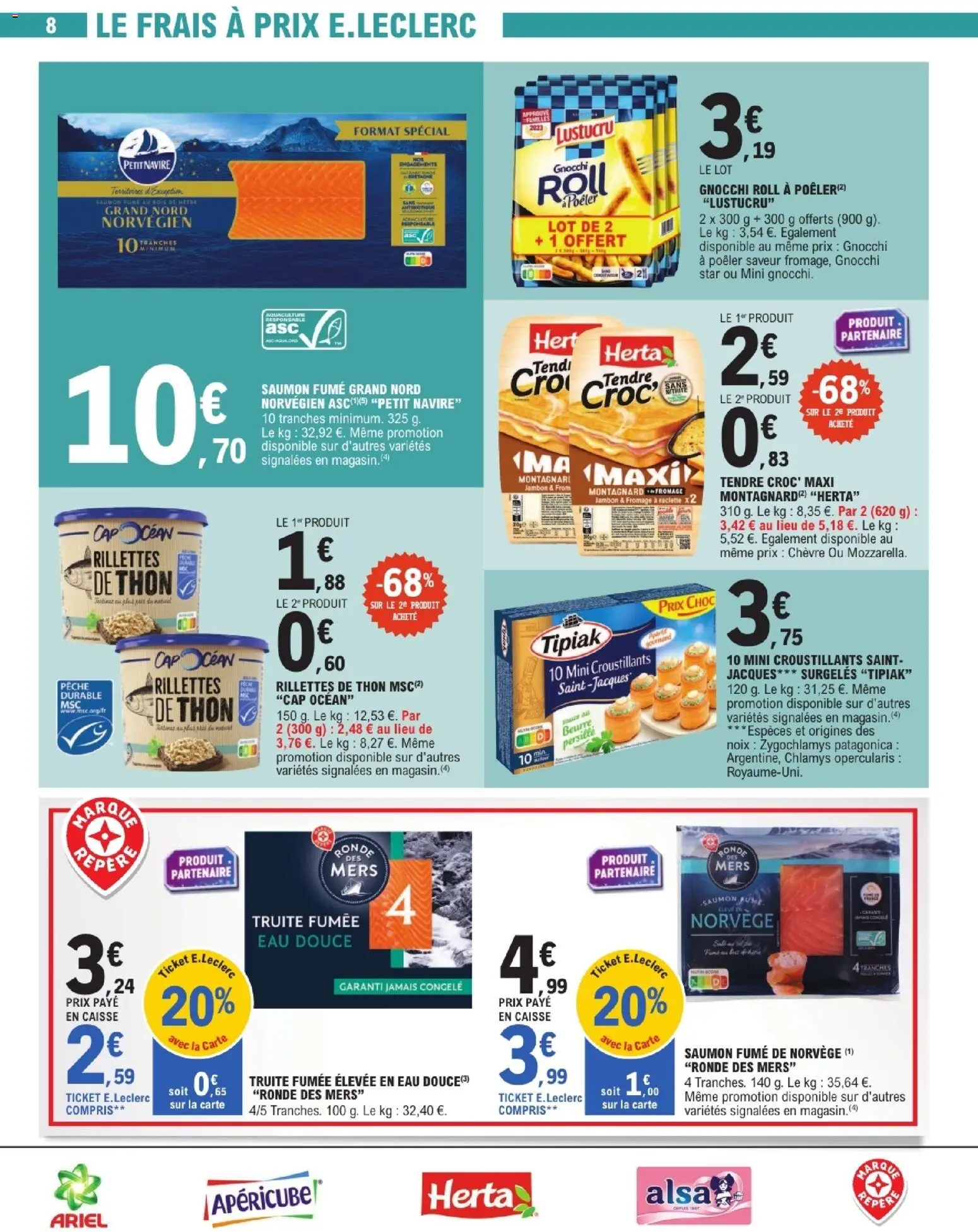 {H1} | Page: 8 | Produits: Pêche, Saumon fumé, Truite fumée, Fromage