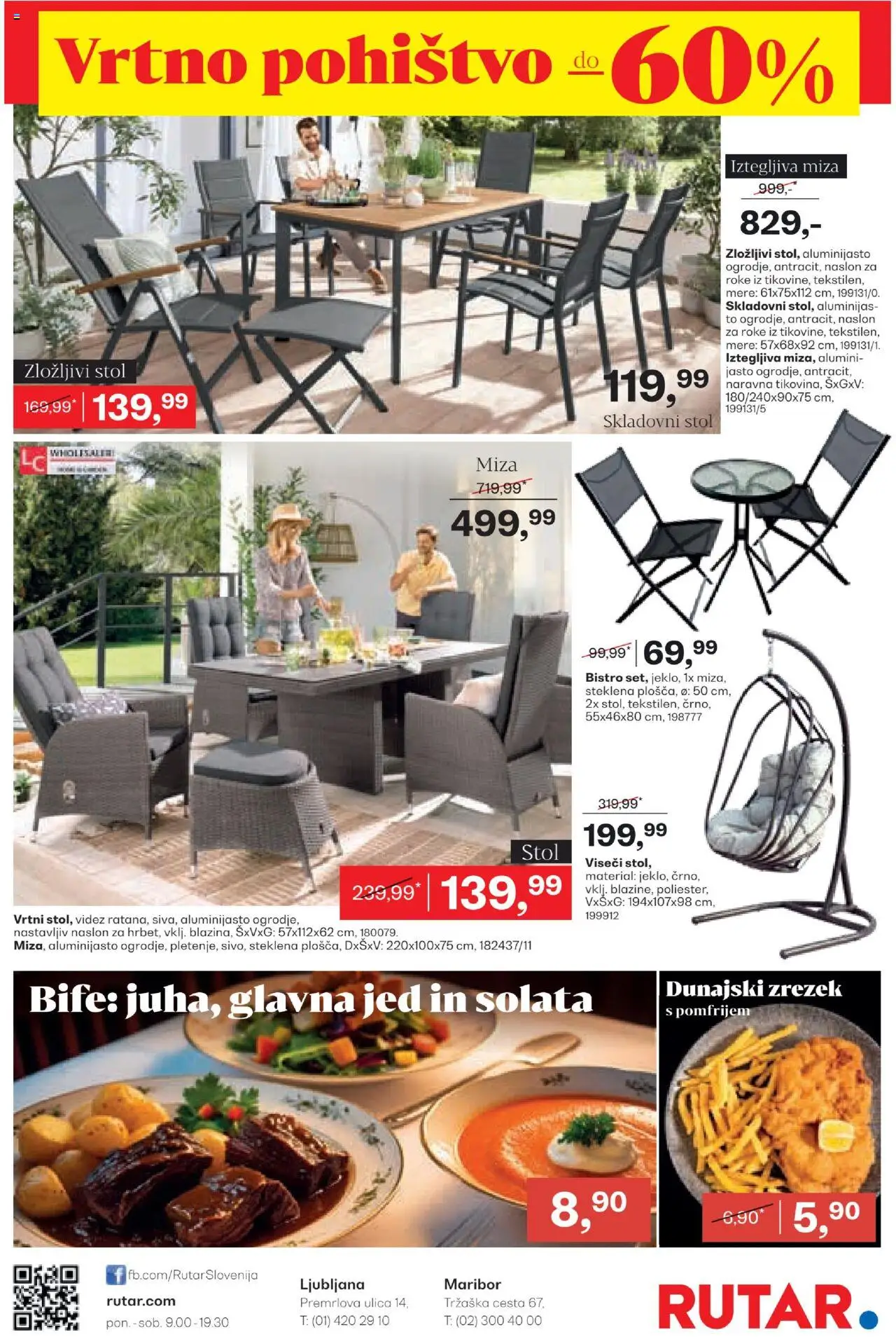 Rutar katalog │ velja od 06.08.2025 | Stran: 16 | Izdelki: Pohištvo, Miza, Stol, Vrtno pohistvo