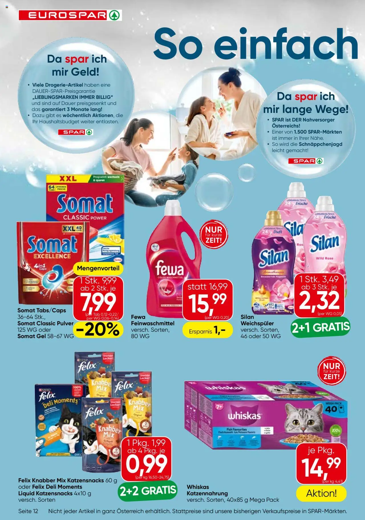 Eurospar Flugblatt - Vorarlberg gültig ab 11.09.2025 | Seite: 12 | Produkte: Duft, Weichspüler, Waschmittel